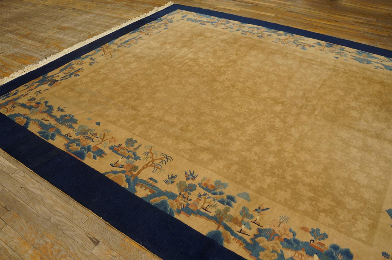 Wool Early 20th Century Chinese Peking Carpet ( 8'5'' x 9'10'' - 256 x 300 ) For Sale