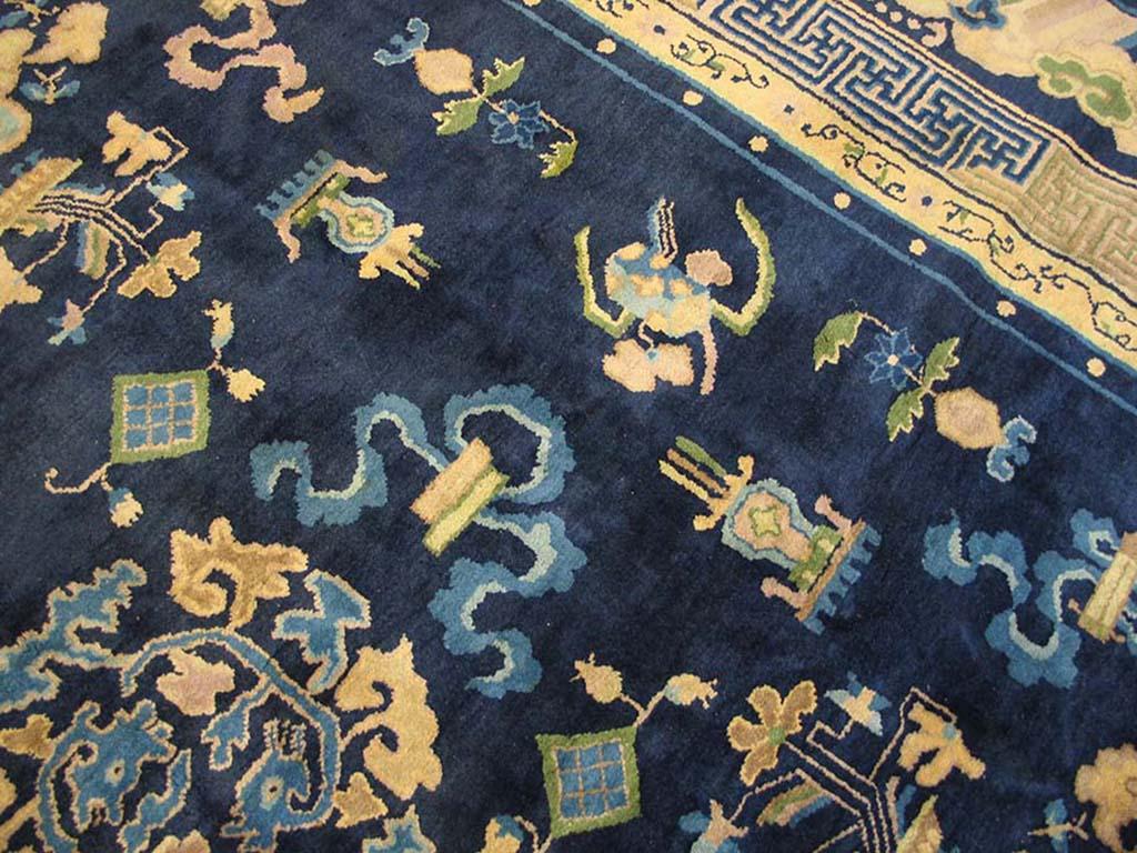 Chinesischer Pekinger Teppich des frühen 20. Jahrhunderts ( 9' x 11'10
