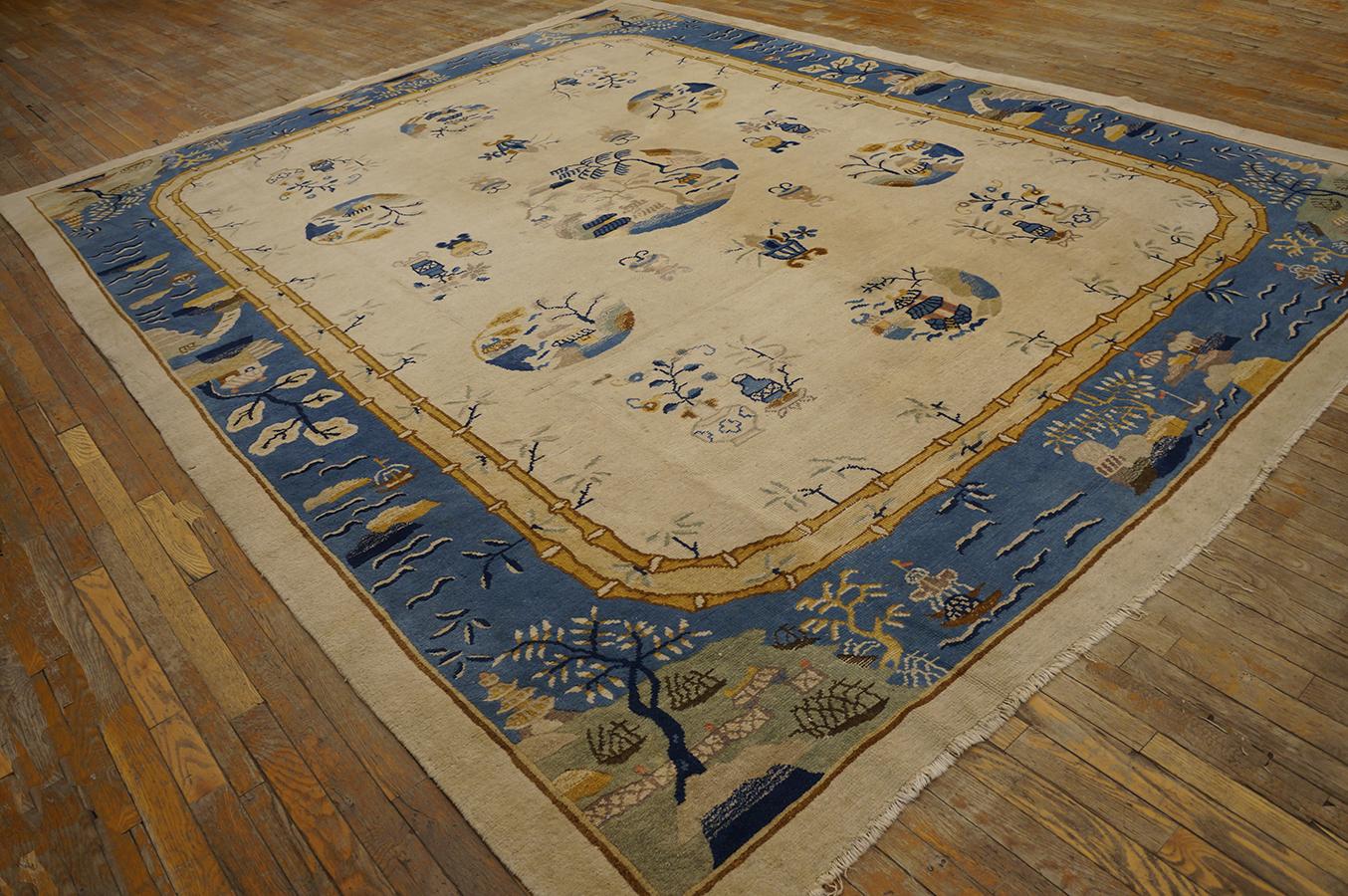 Early 20th Century Chinese Peking Carpet ( 9'' x 11'8'' - 274 x 356 ) For Sale 5