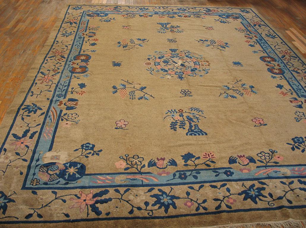 Antique Chinese - Peking rugs, size: 9' 3'' x 12' 2''.