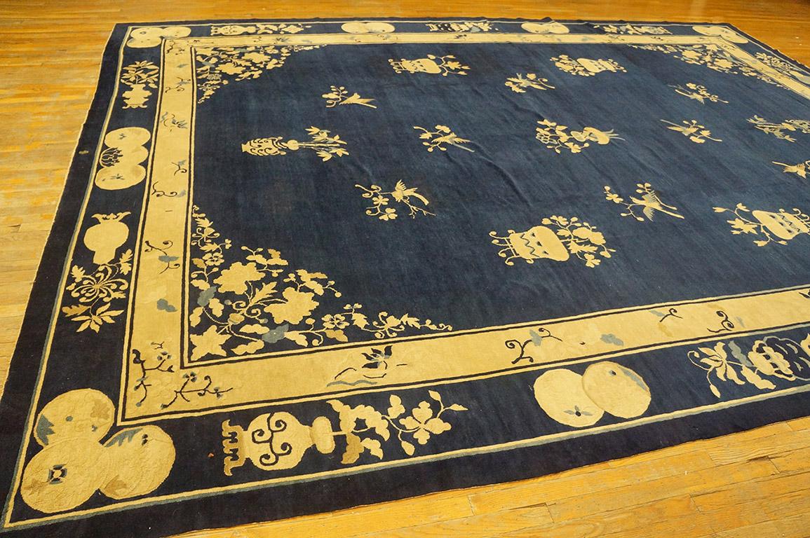 Hand-Knotted 19th Century Chinese Perking Carpet ( 11'10