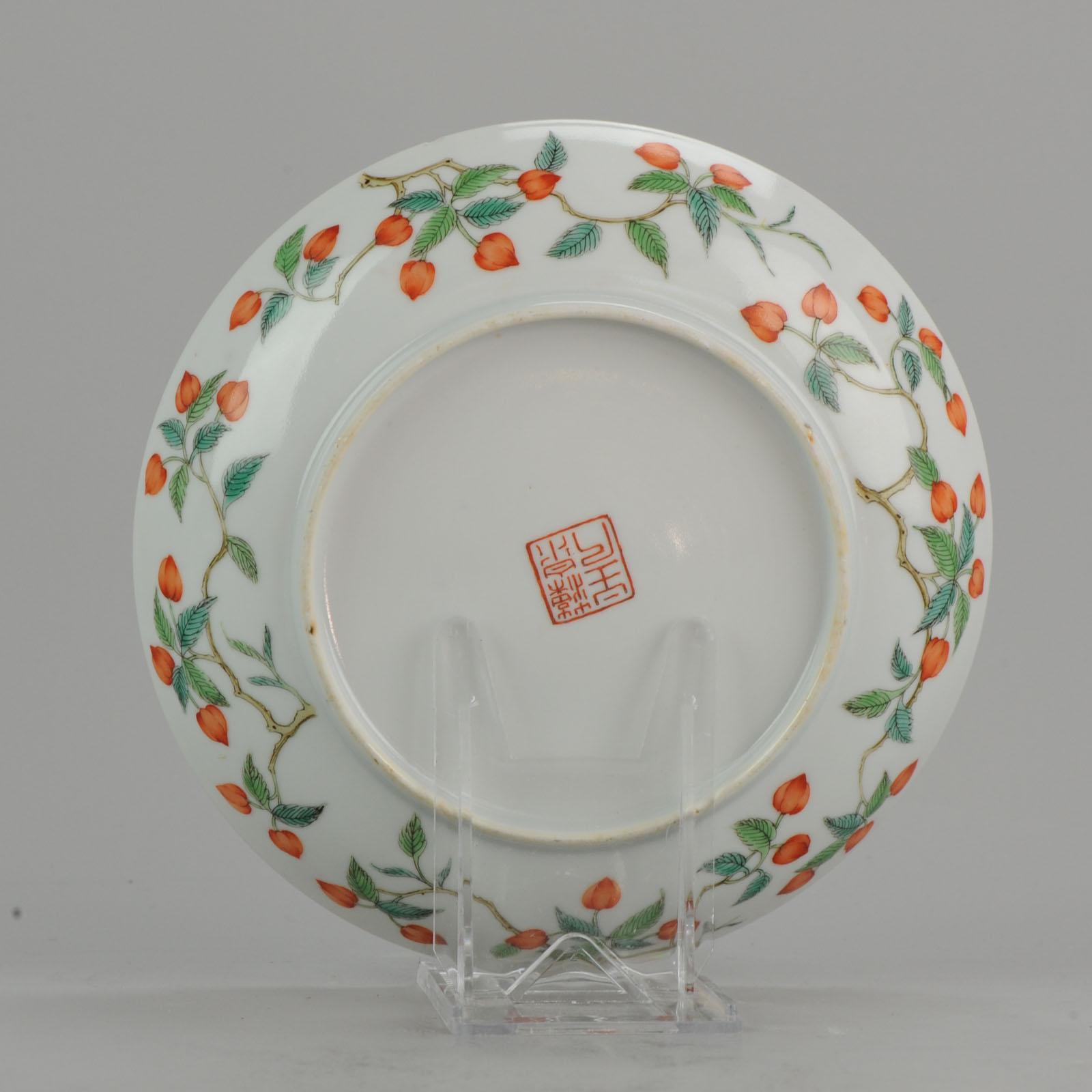 Antique Chinese Plate Qing Dynasty 19th Century Daoguang Porcelain Artist Marked 3