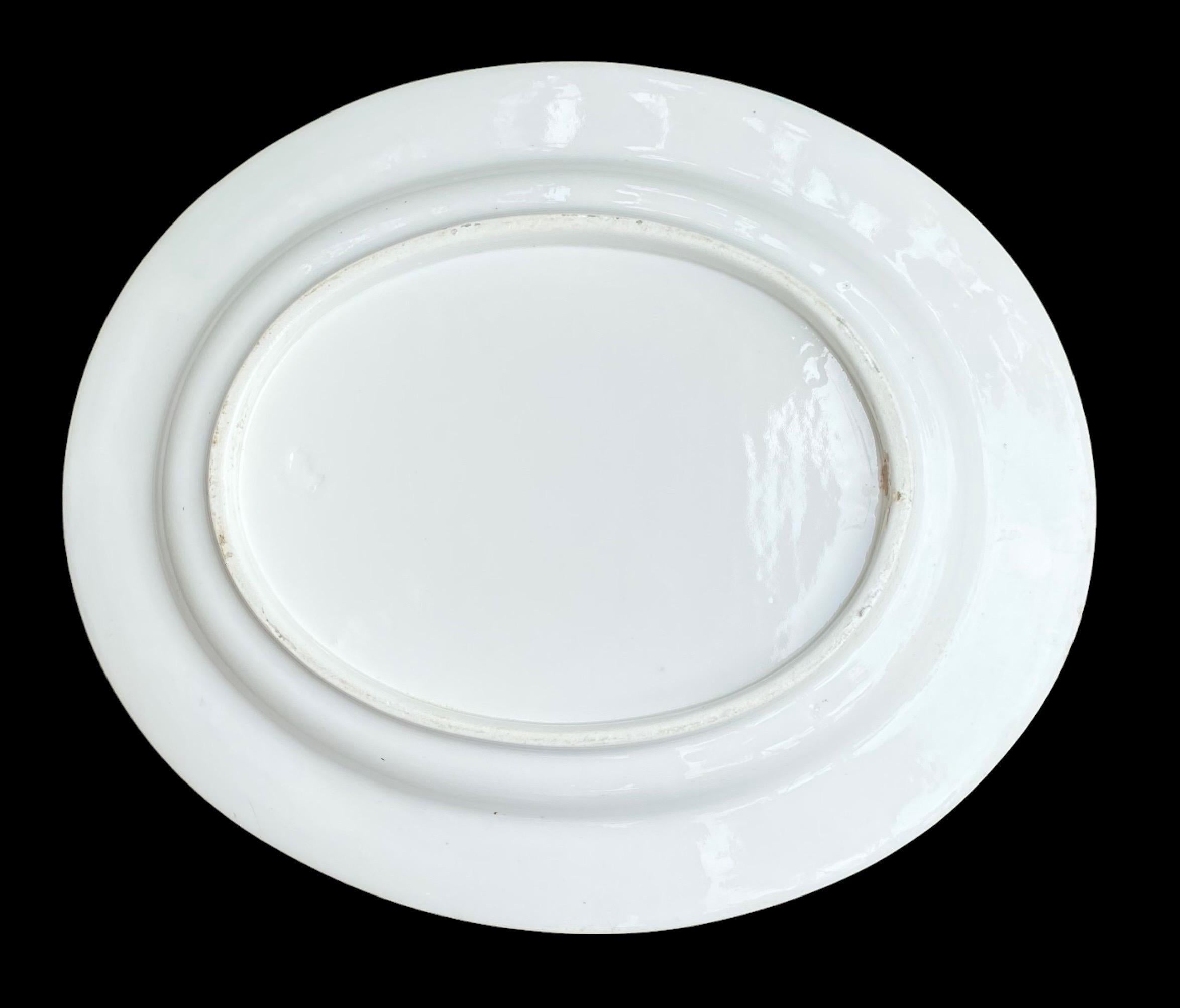 Porcelain Antique Chinese Meat Platter for the English Market For Sale