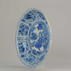 Antique Chinese Porcelain Wanli Kraak porcelain Plate Literatus