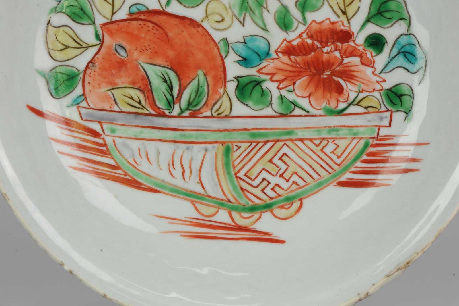 Antique Chinese Porcelain 17c Porcelain Ming Dynasty Wanli Kraak Enamels China 3