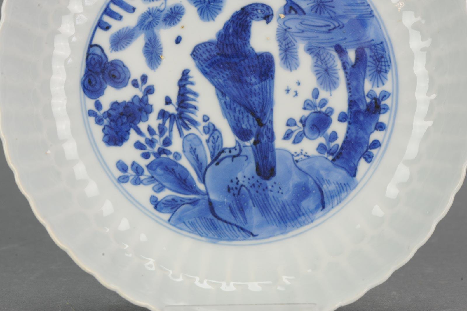 Antique Chinese Porcelain 17th Century Porcelain Ming Wanli Kraak Dish Eagle 6