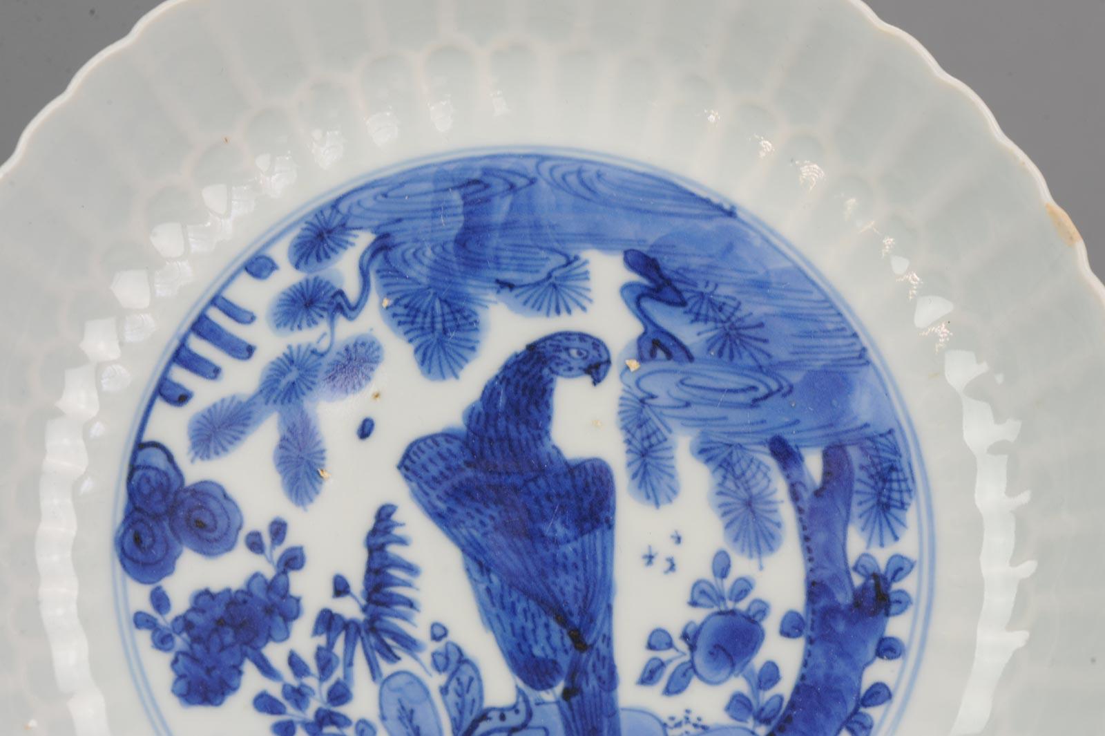 Antique Chinese Porcelain 17th Century Porcelain Ming Wanli Kraak Dish Eagle 8