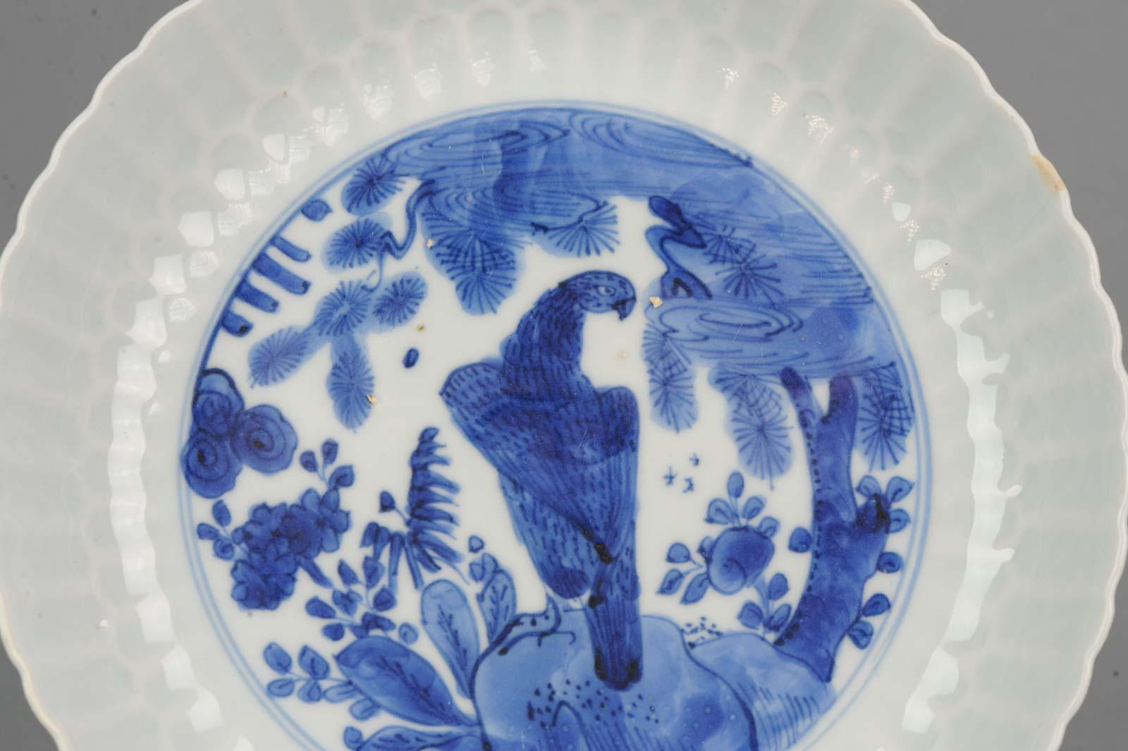 Antique Chinese Porcelain 17th Century Porcelain Ming Wanli Kraak Dish Eagle 3