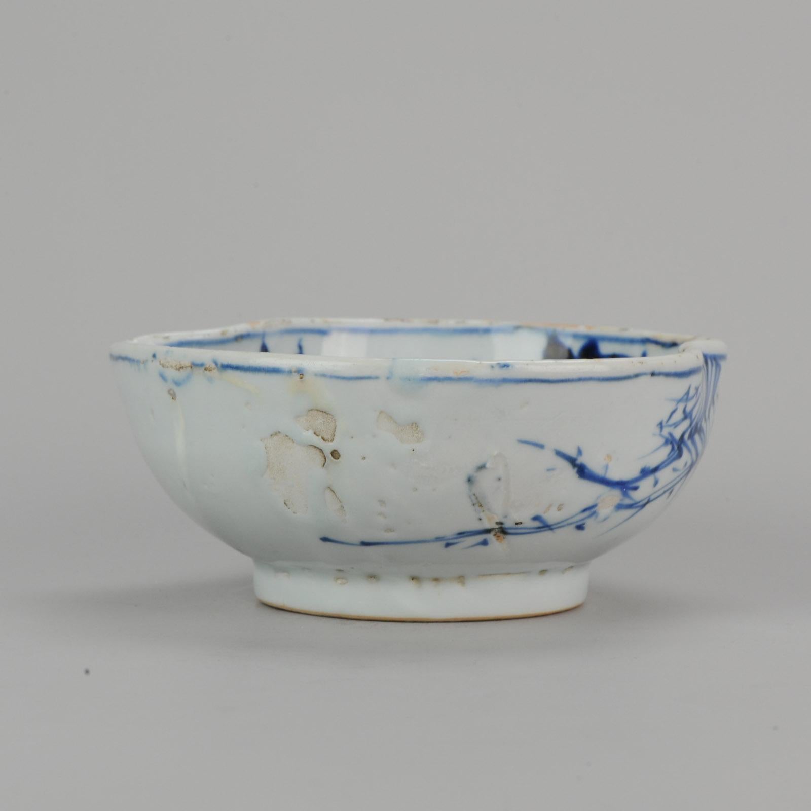 Antique Chinese Porcelain 17th Century Kosometsuke Bowl with Pommegranate 4