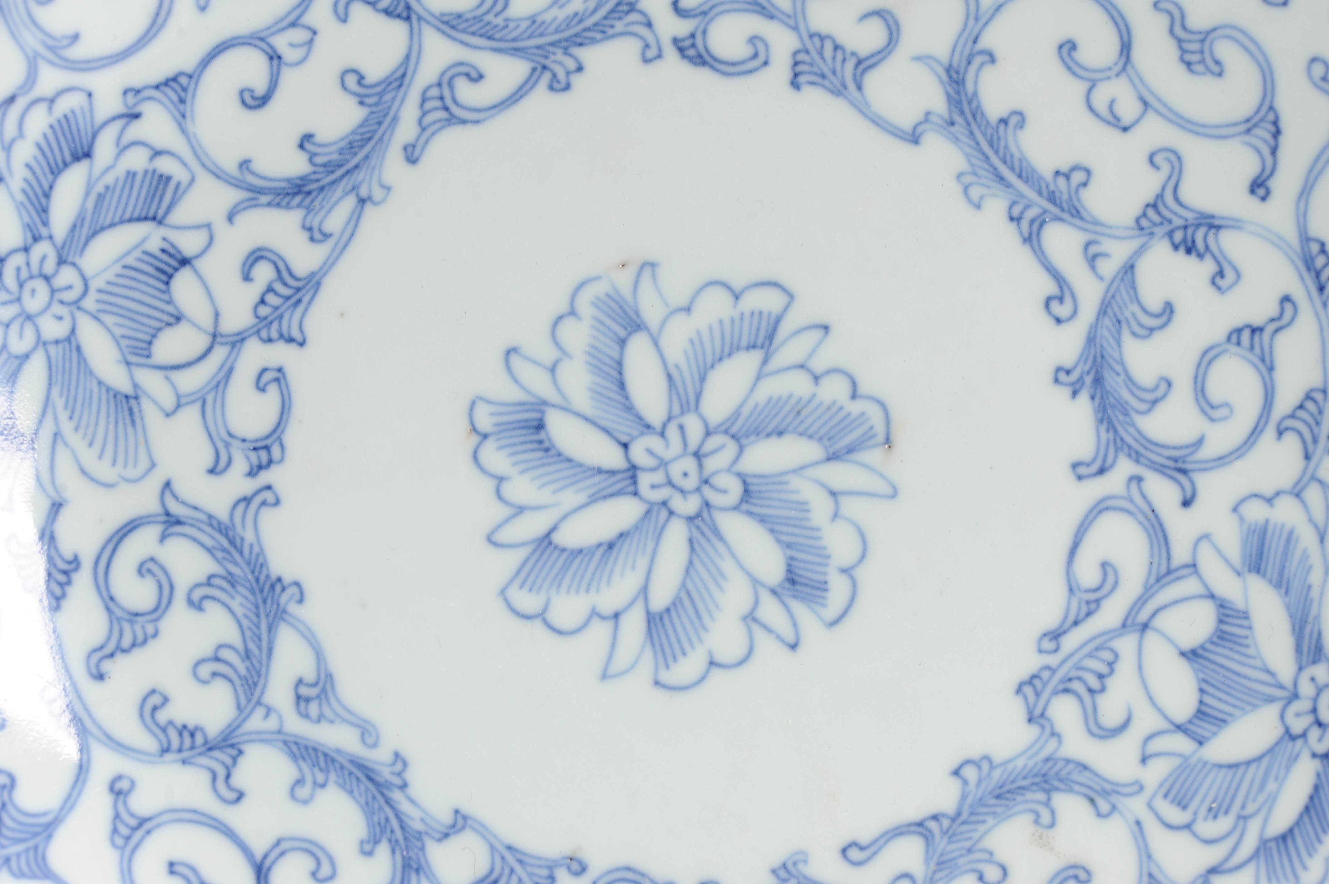 Porcellana Antico piatto di porcellana cinese del XIX secolo Cina Cucina antica Qing Dehua in vendita