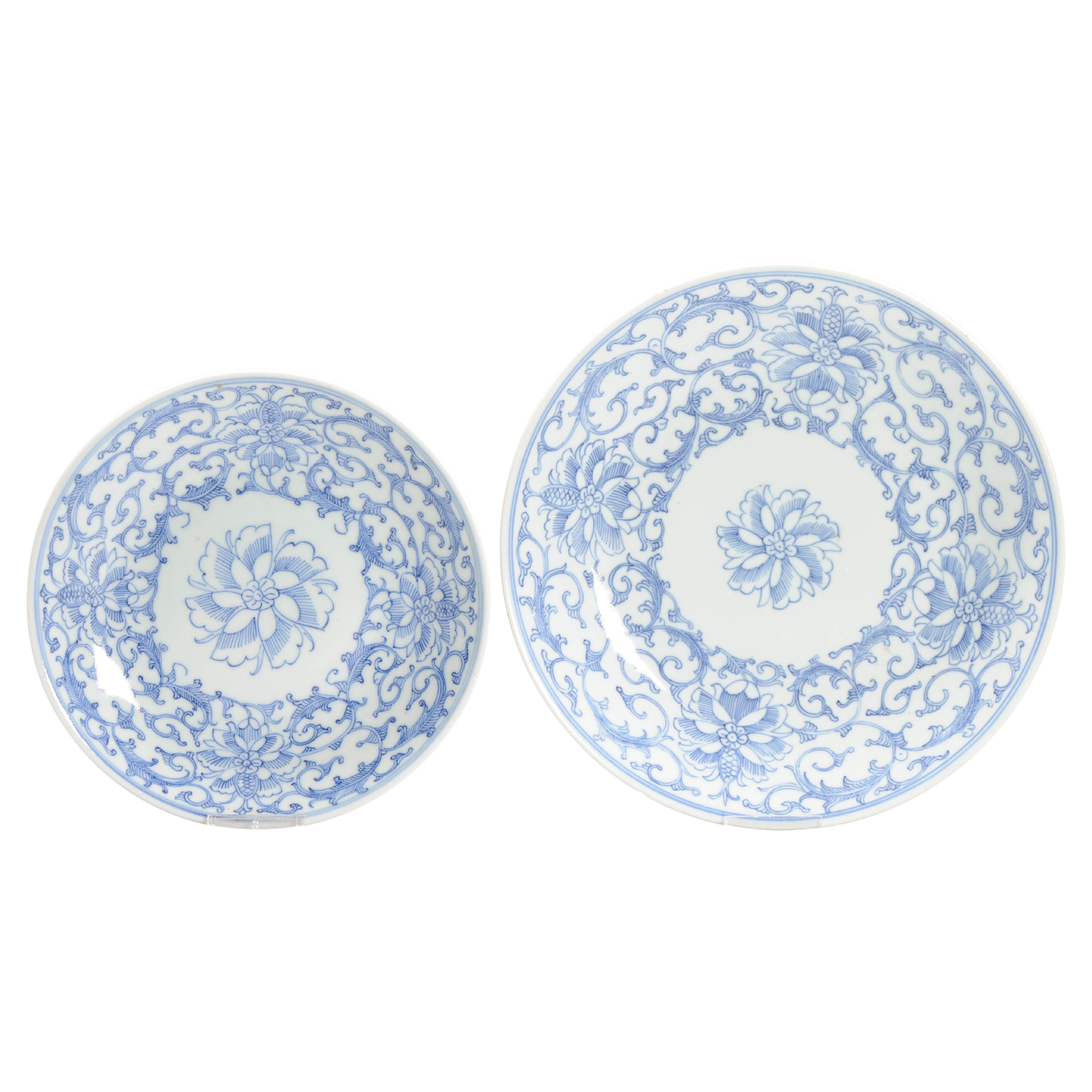 Antico piatto di porcellana cinese del XIX secolo Cina Cucina antica Qing Dehua in vendita