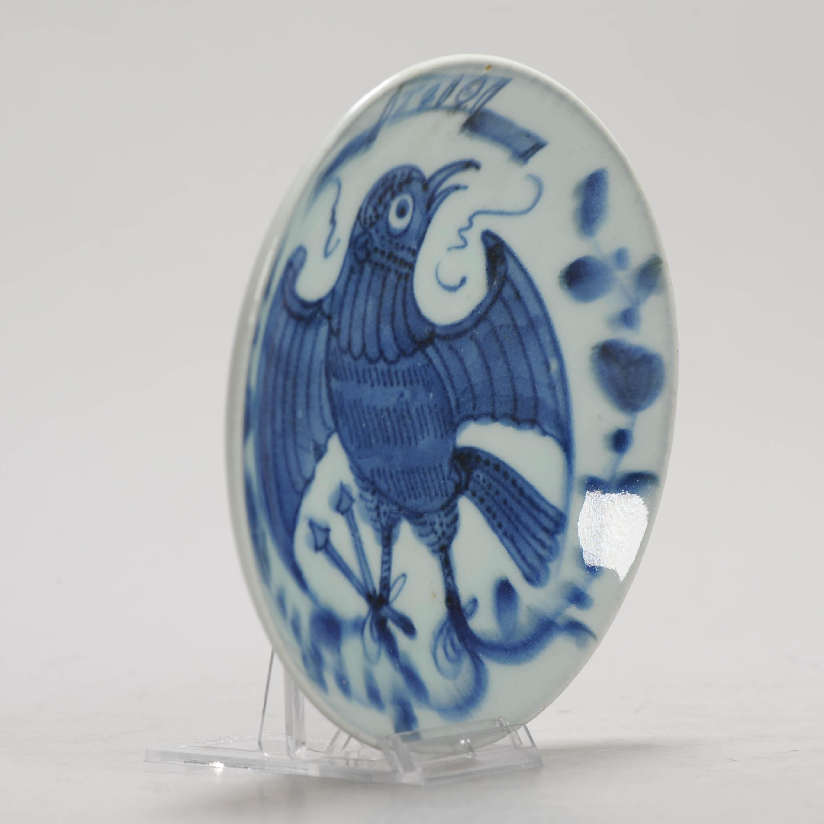 Antique Chinese Porcelain 19th Century Chine De Commande Dish Eagle History 12