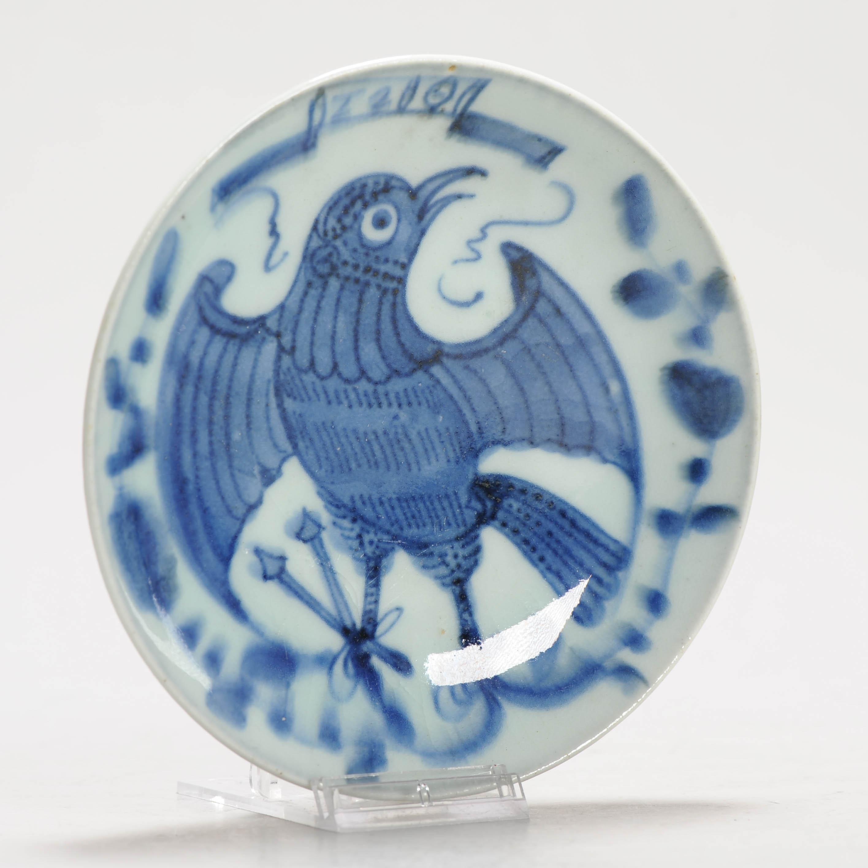 Antique Chinese Porcelain 19th Century Chine De Commande Dish Eagle History 13