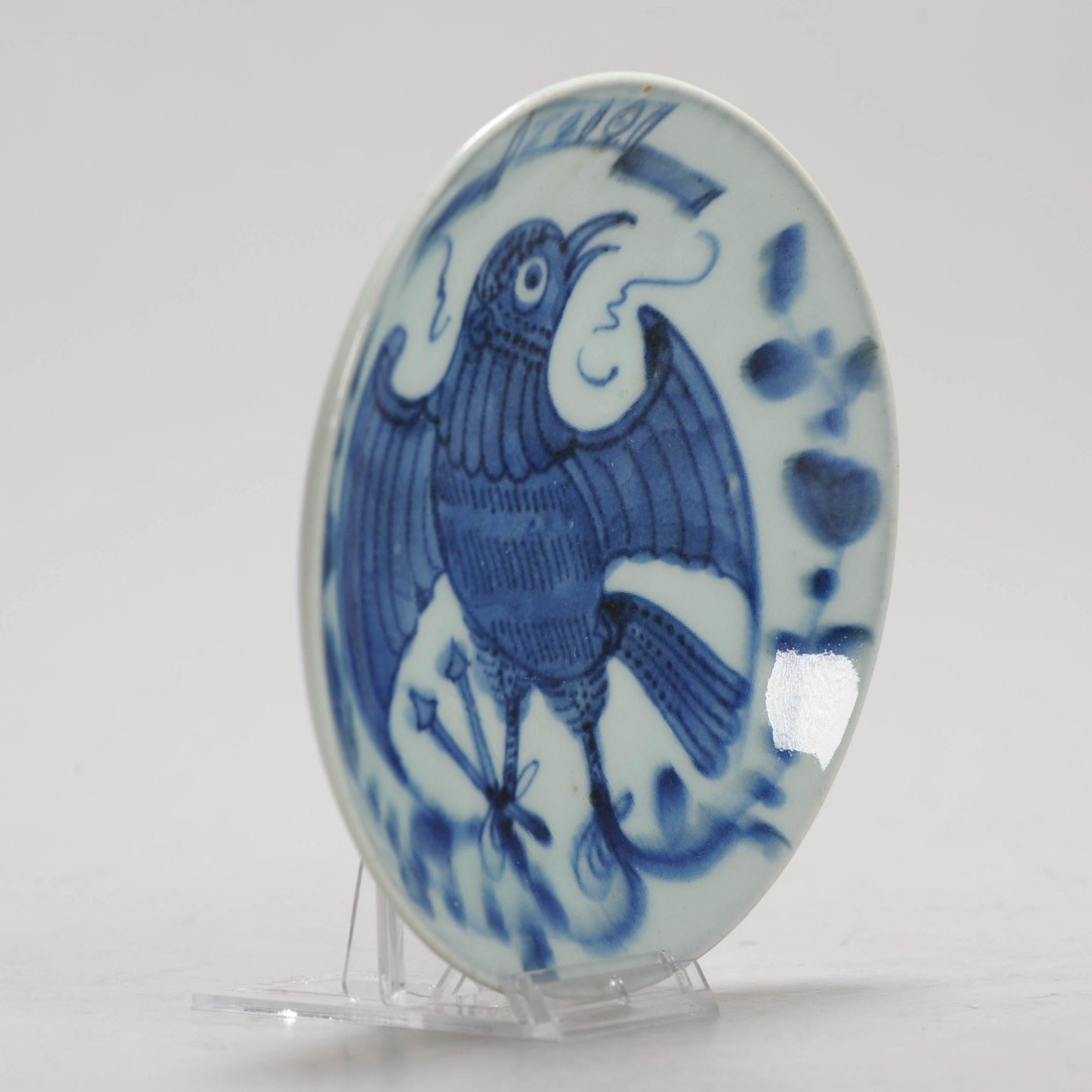 Antique Chinese Porcelain 19th century Chine de commande Dish Eagle History For Sale 11