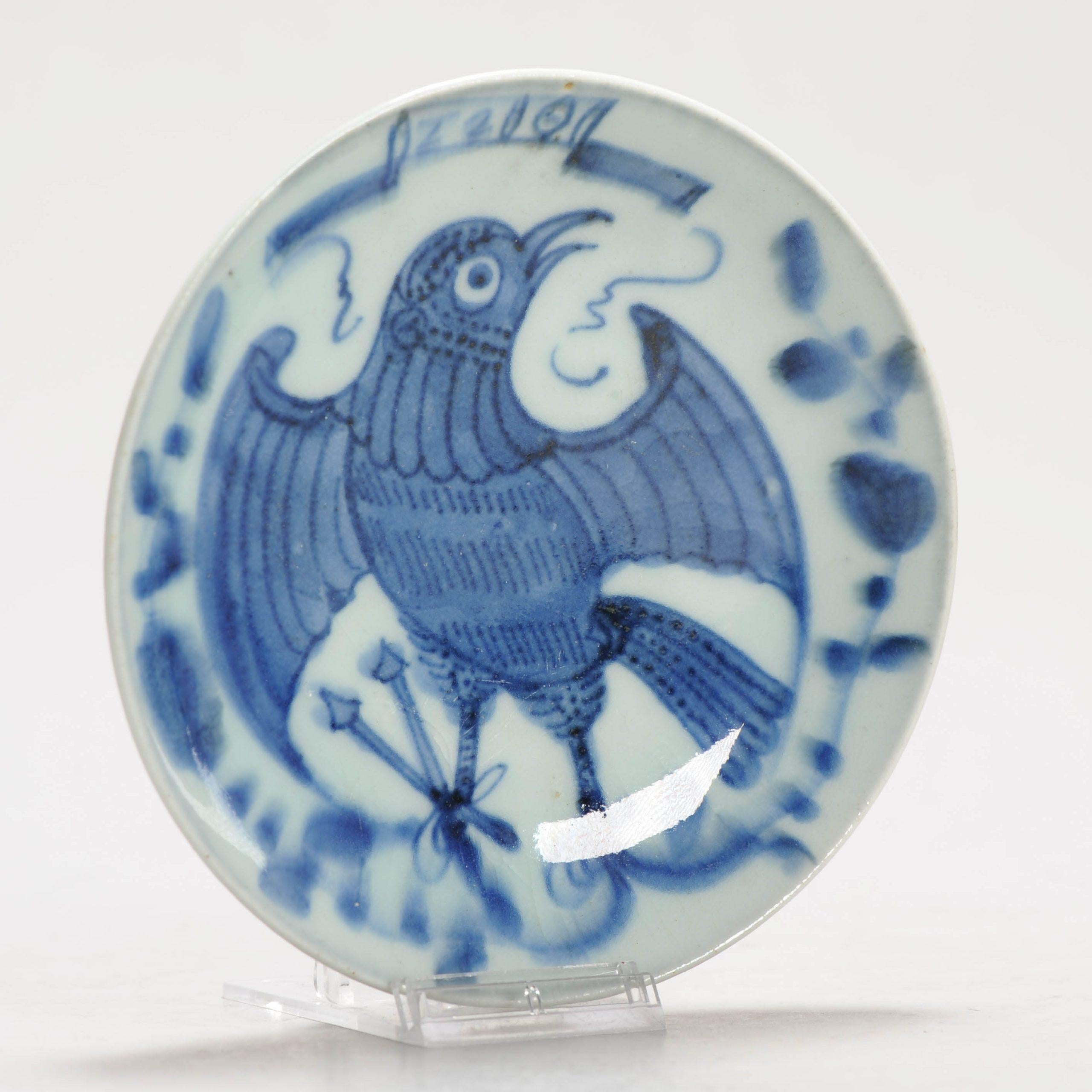 Antique Chinese Porcelain 19th century Chine de commande Dish Eagle History For Sale 13