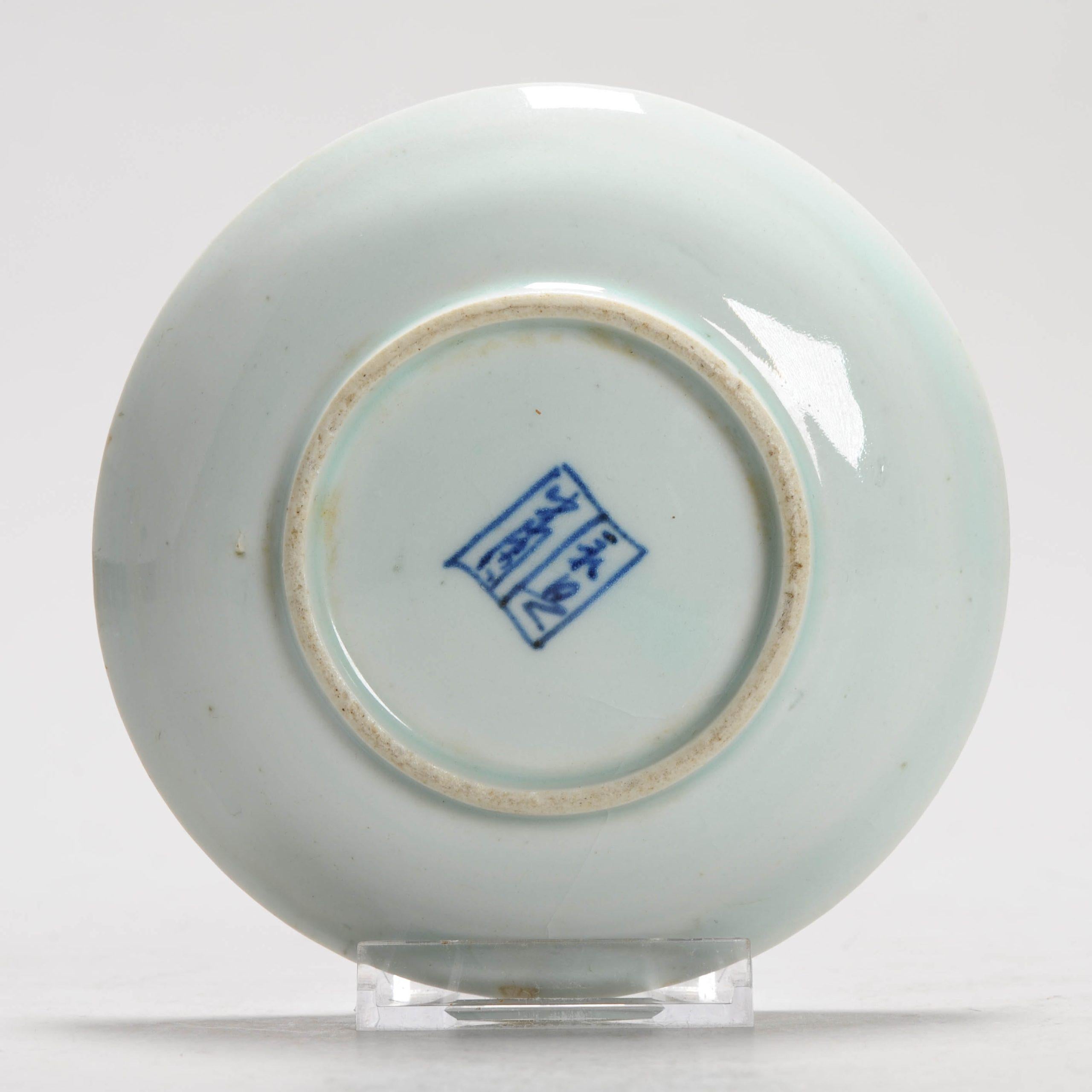 Antique Chinese Porcelain 19th century Chine de commande Dish Eagle History In Good Condition For Sale In Amsterdam, Noord Holland
