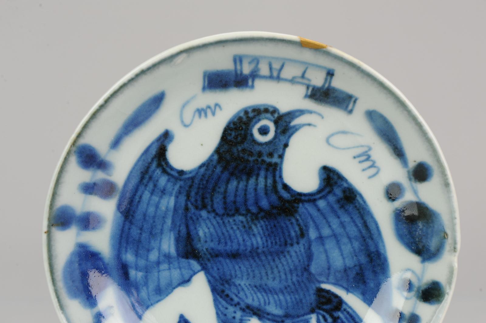 Antique Chinese Porcelain 19th Century Chine De Commande Dish Eagle History 2