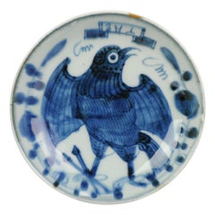 Antique Chinese Porcelain 19th Century Chine De Commande Dish Eagle History