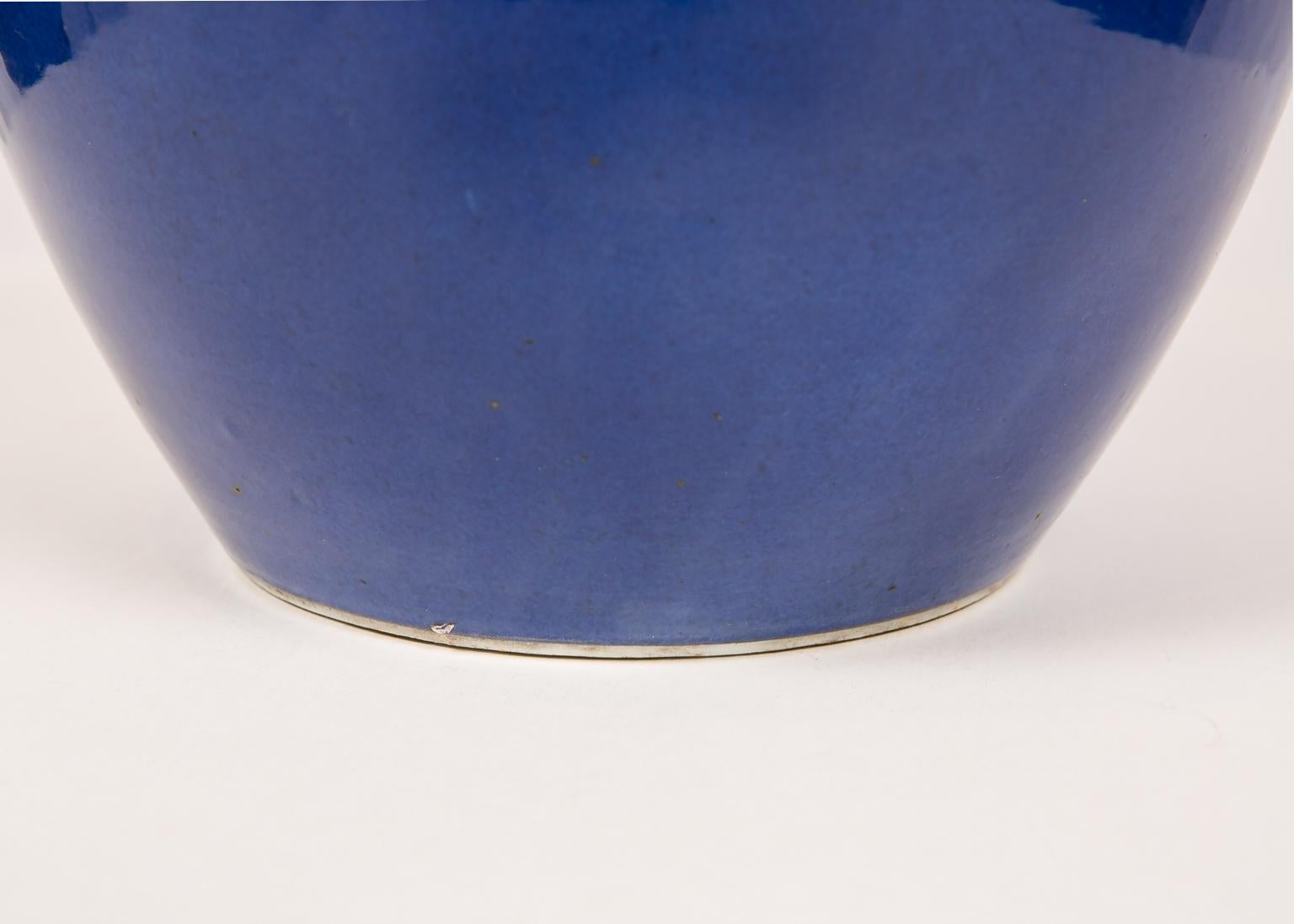 19th Century Antique Chinese Porcelain Large Ginger Jar Blue Monochrome  