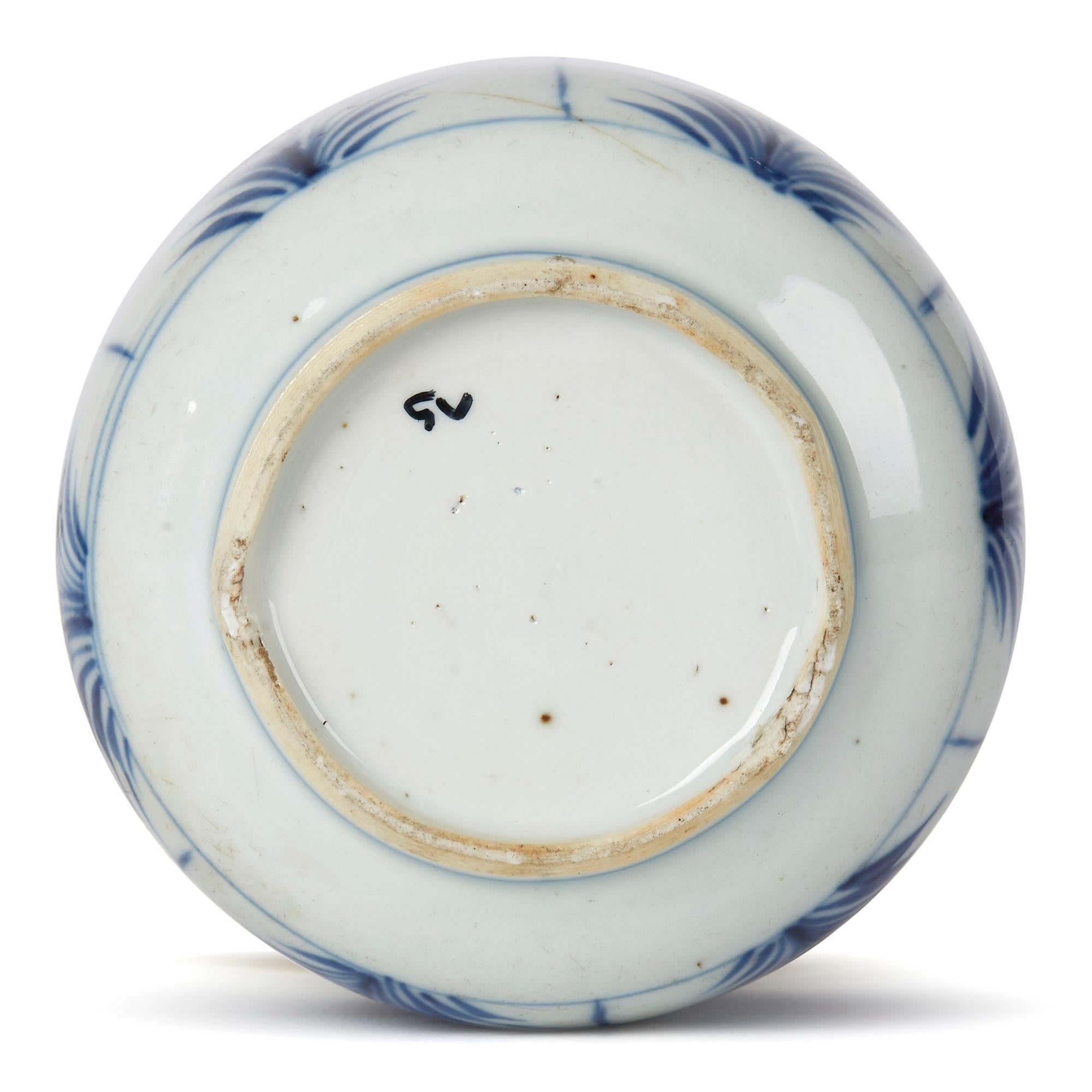 Antikes chinesisches Porzellan Blau & Weißer Topf mit Deckel:: 18 (Glasiert)