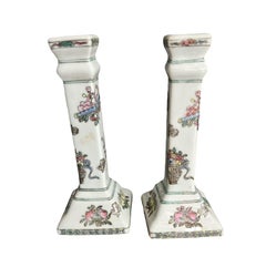 Antique Chinese Porcelain Candle Holders