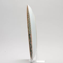 Antique Chinese Porcelain Cantonese Figural Plate Figures Qing Guangxu, 19th C