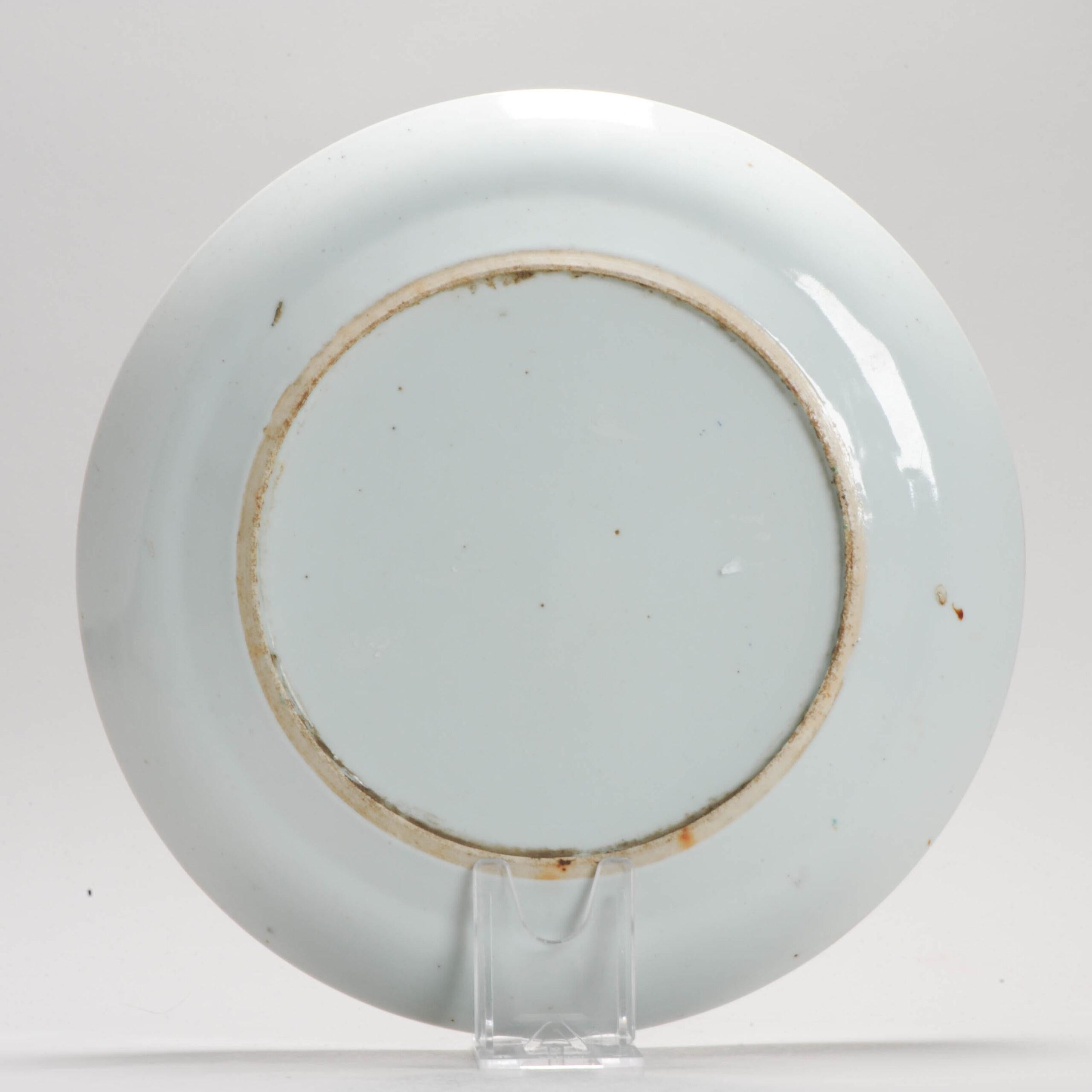 Anciennes assiettes figuratives cantonaises Qing Guangxu, 19e siècle Bon état - En vente à Amsterdam, Noord Holland