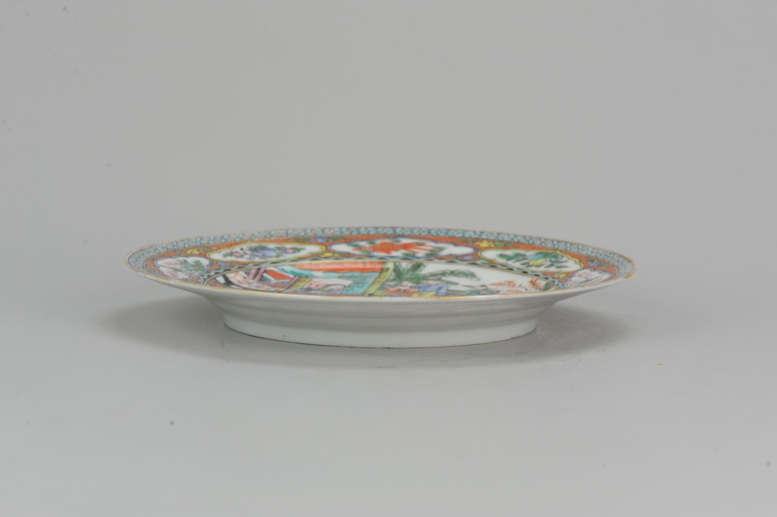 Antique Chinese Porcelain Cantonese Palace Plate Chinese, 19th/Early 20th Cen In Good Condition For Sale In Amsterdam, Noord Holland