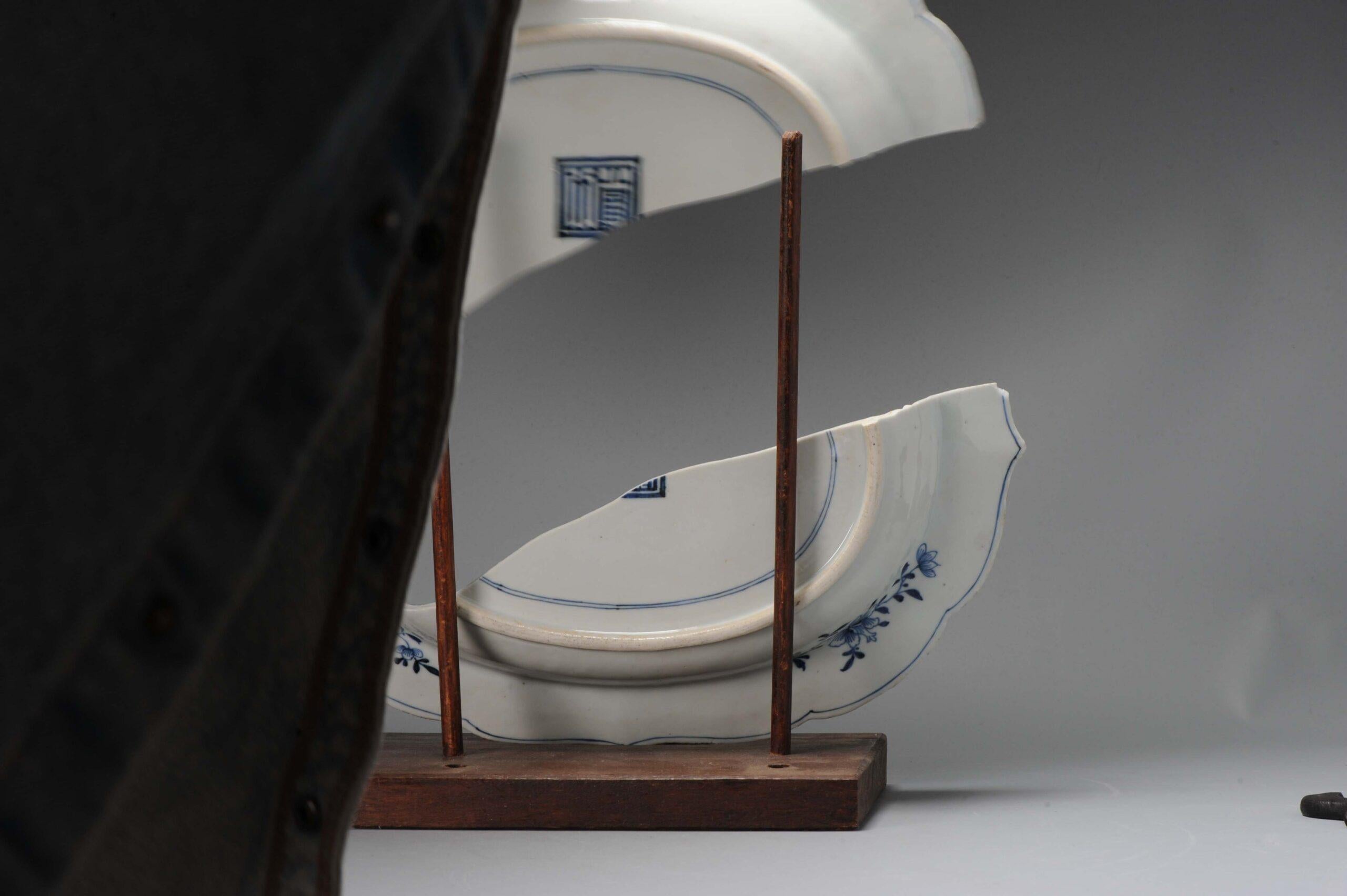 Qing Assiette de présentation ancienne en porcelaine chinoise de Qianlong, 18ème siècle en vente