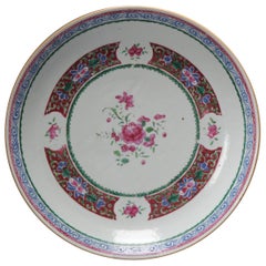 Antico caricatore cinese in porcellana Famille Rose Southeast Asia Bencharong, XVIII C.