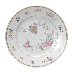 Antique Chinese Porcelain Famille Rose Dish Insects James Giles, 18th Century