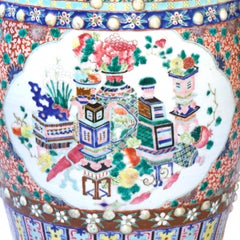 Antique Chinese Porcelain Famille Rose Garden Seat