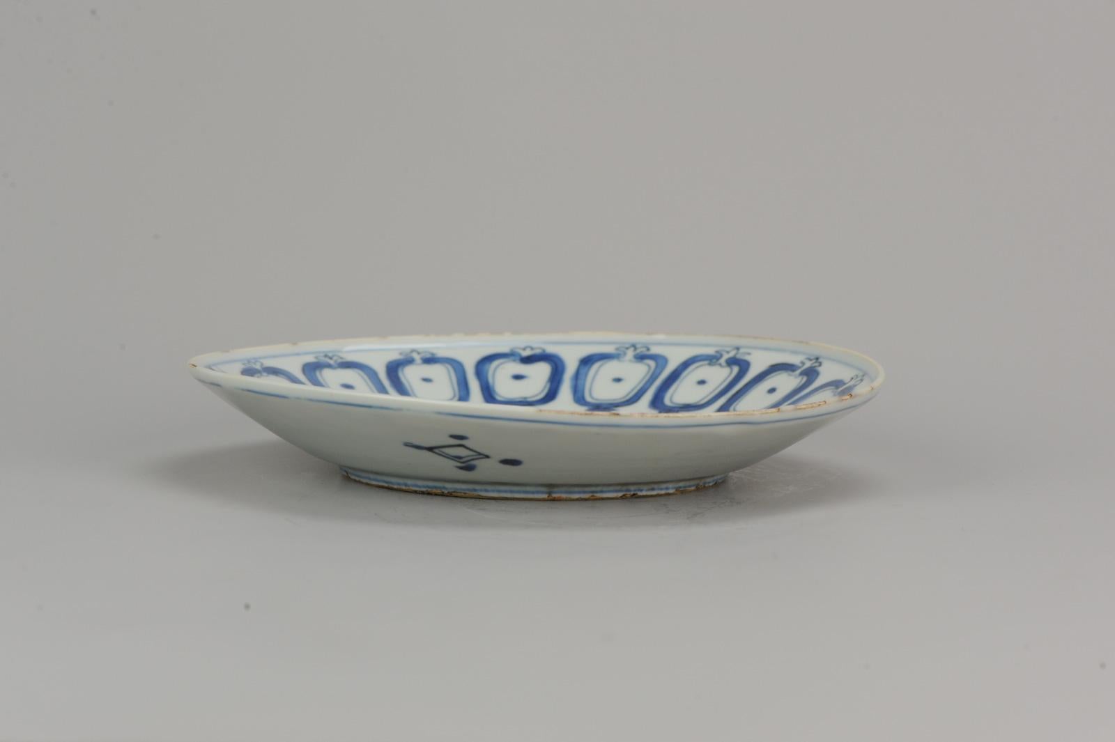 Antico piatto figurato in porcellana cinese Fine Ming Tianqi o Chongzhen in vendita 7