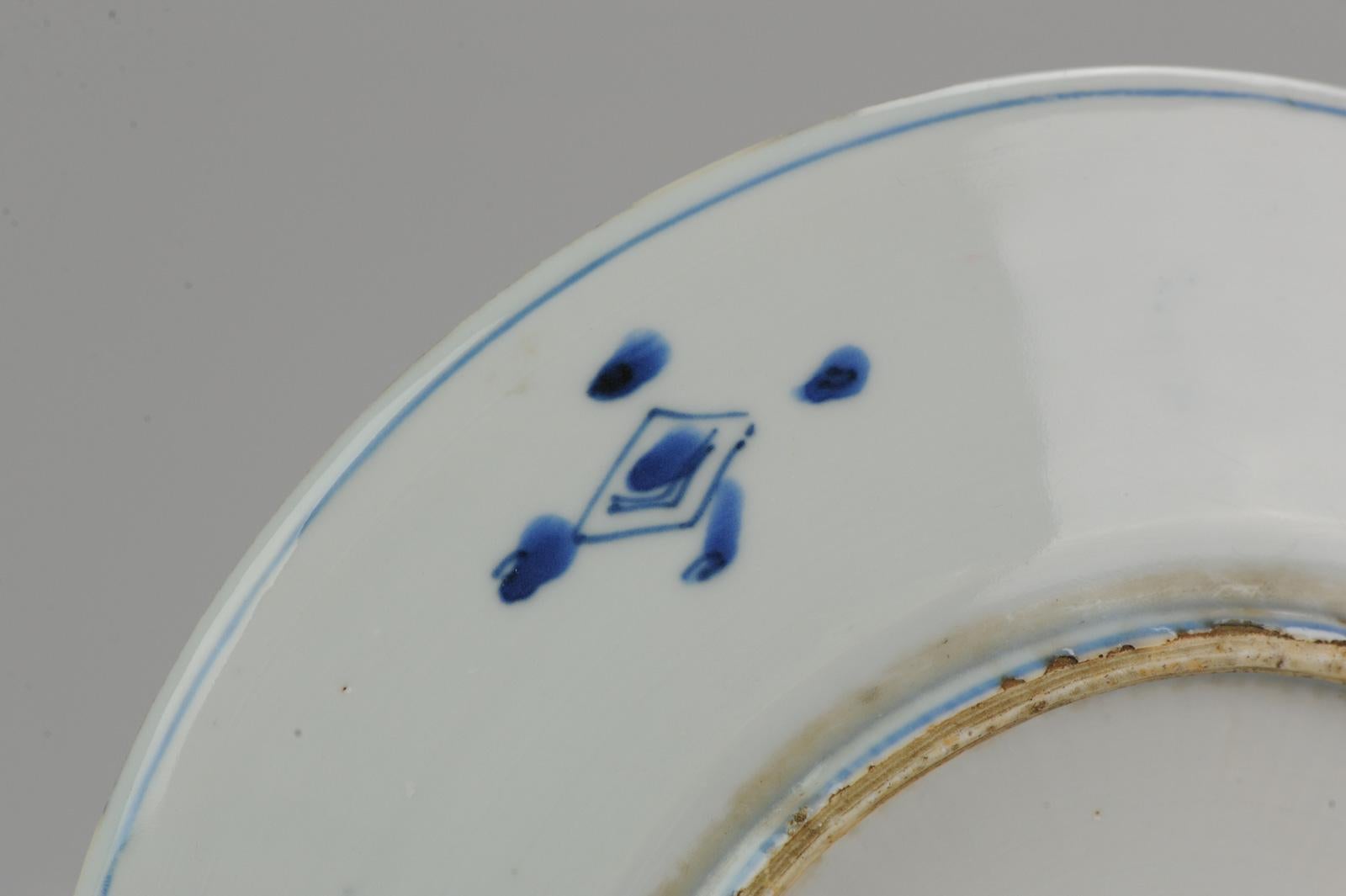 Antico piatto figurato in porcellana cinese Fine Ming Tianqi o Chongzhen in vendita 2