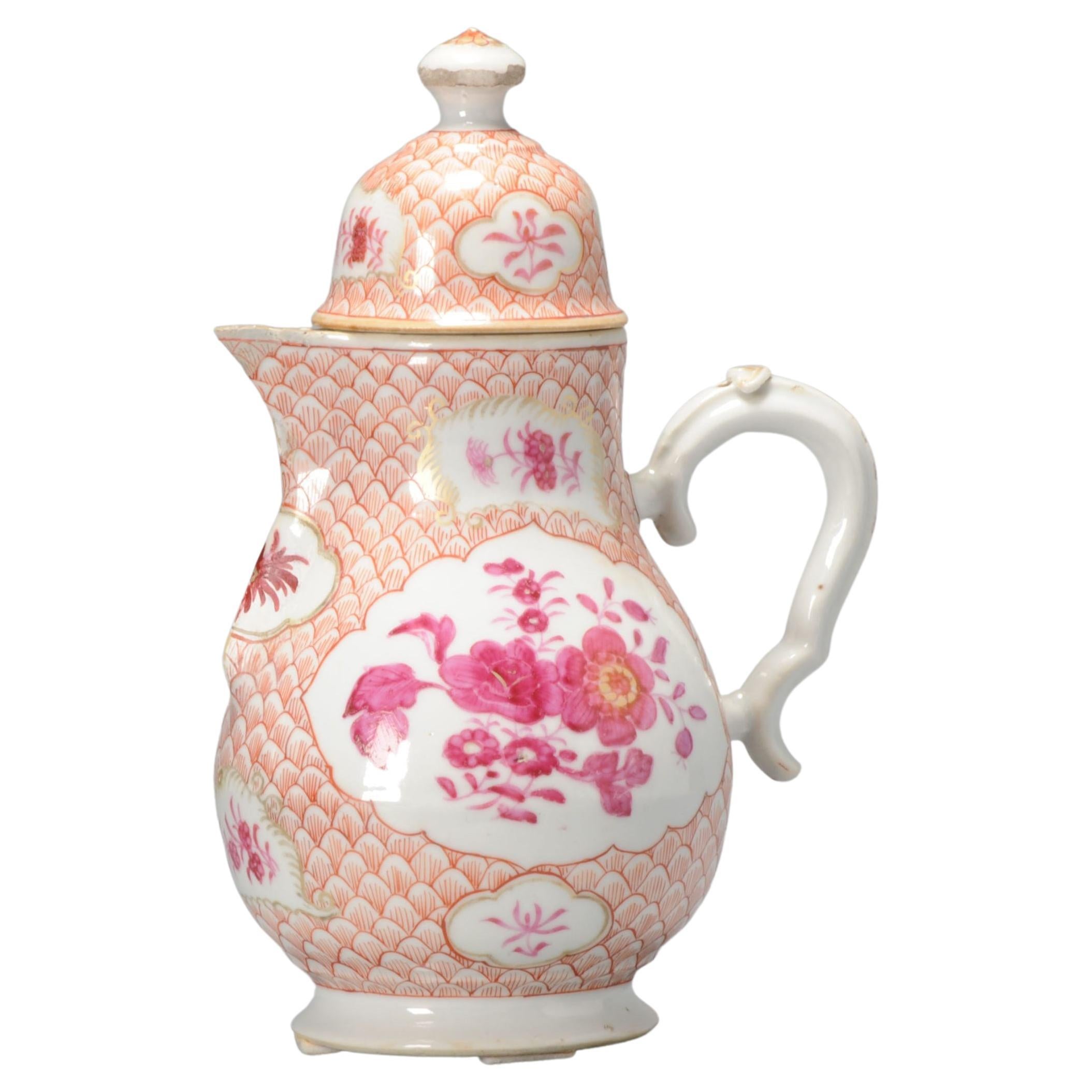 Antike chinesische Porzellankrug-Teekanne/Teekanne aus Yongzheng/Qianlong Famille Rose