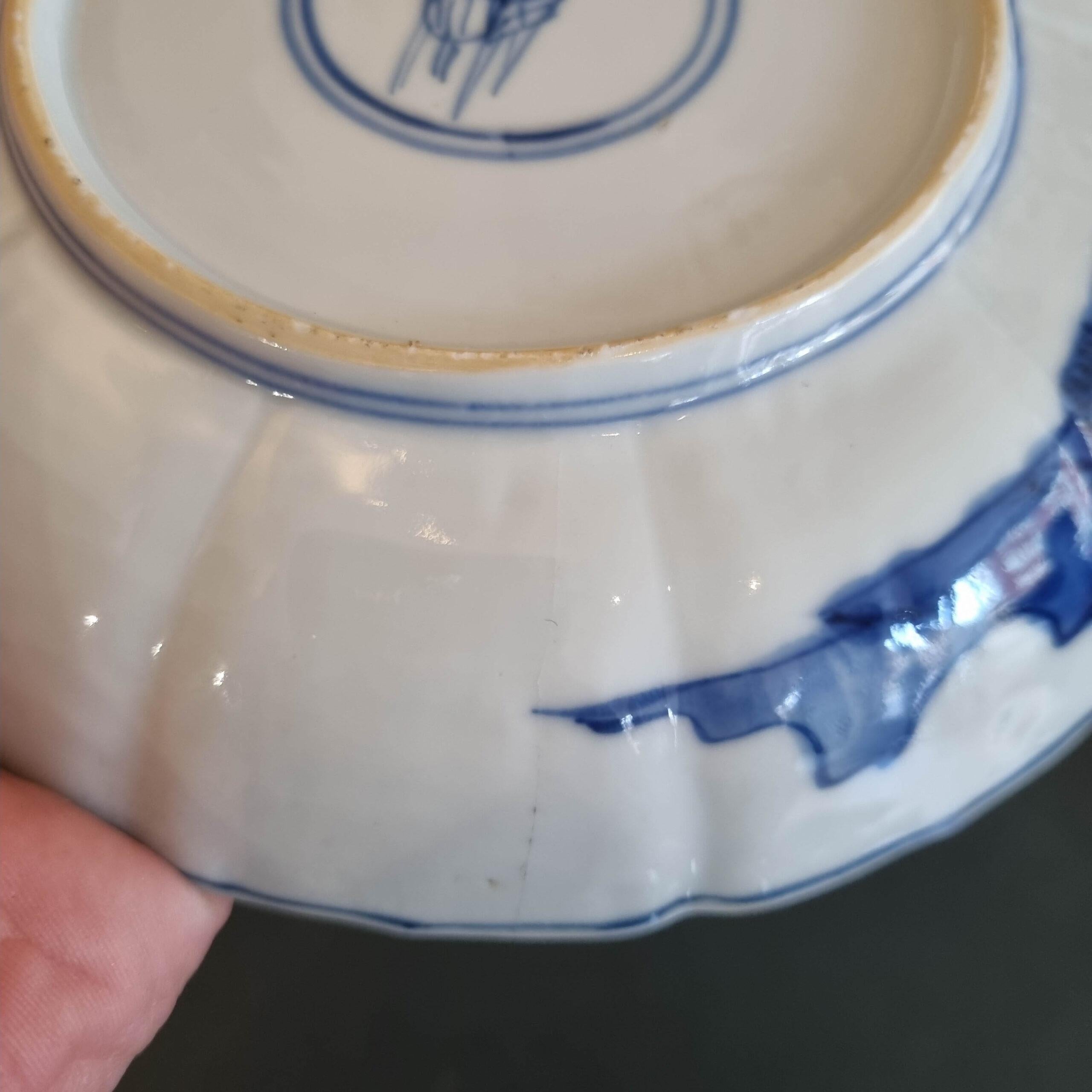 Antique Chinese Porcelain Kangxi Period Plate Dish Flowers Landscape For Sale 13