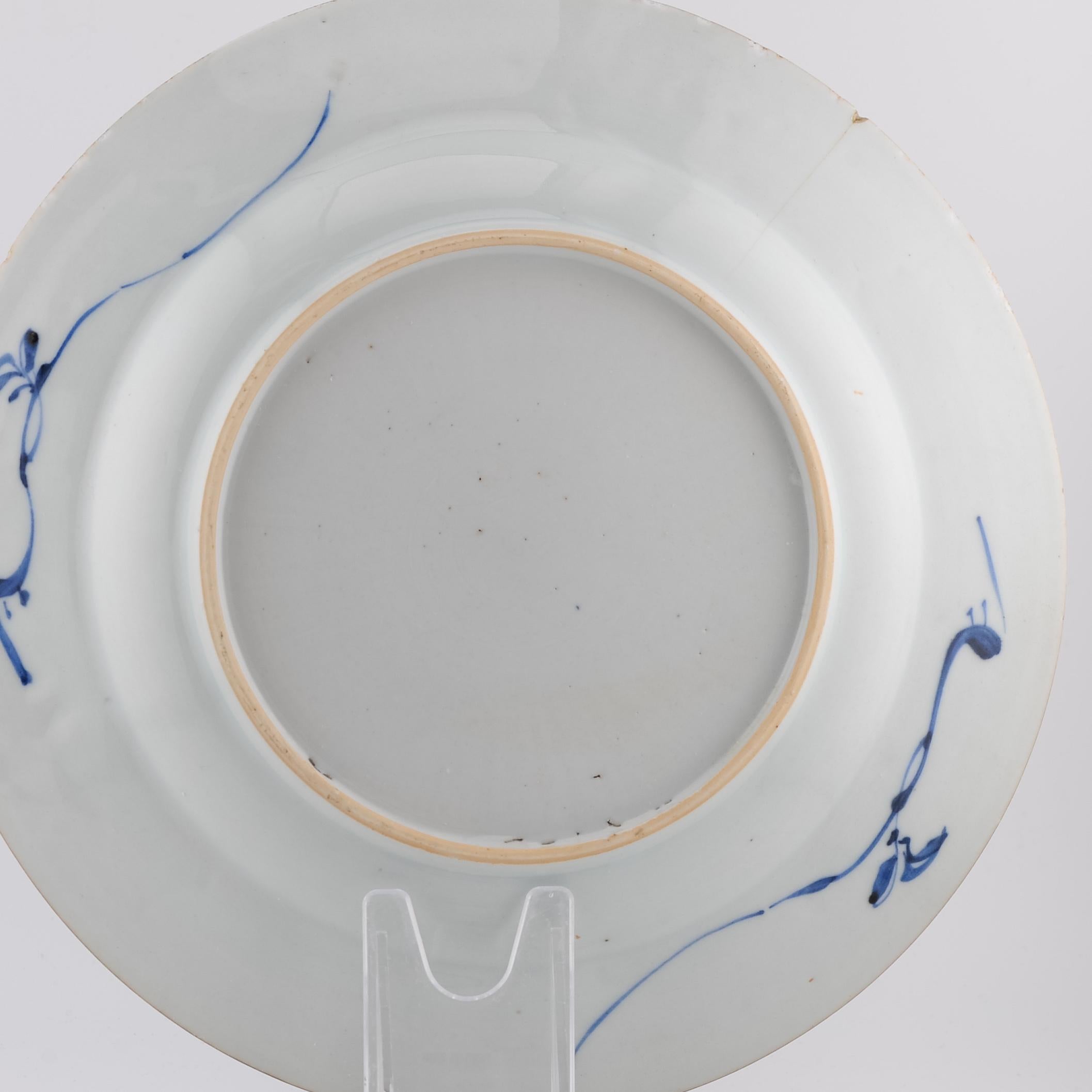 Cinese Antico piatto di porcellana cinese Kangxi Yongzheng Cucù in casa in vendita