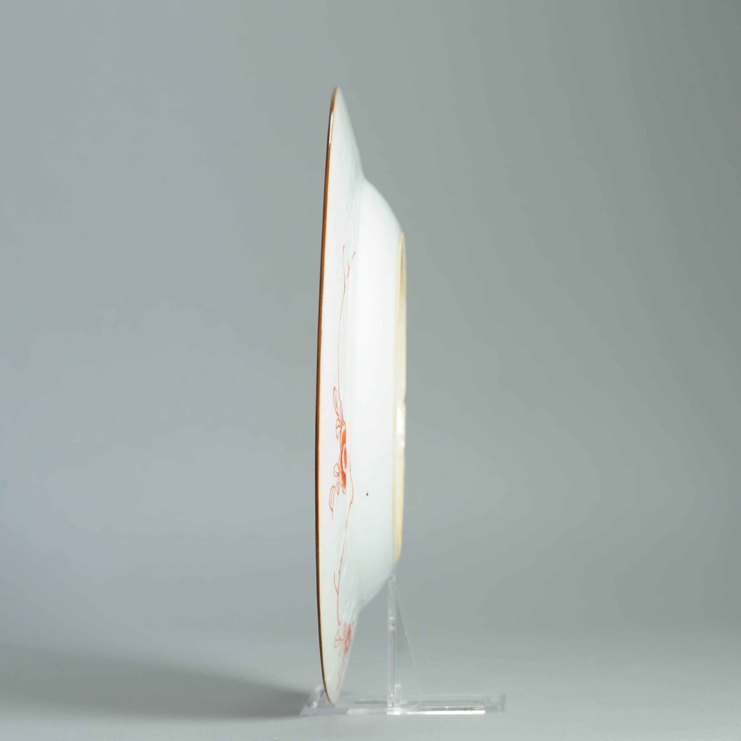 Antico piatto cinese in porcellana del periodo Kangxi/Yongzheng Cesto di fiori And Objects in vendita 4