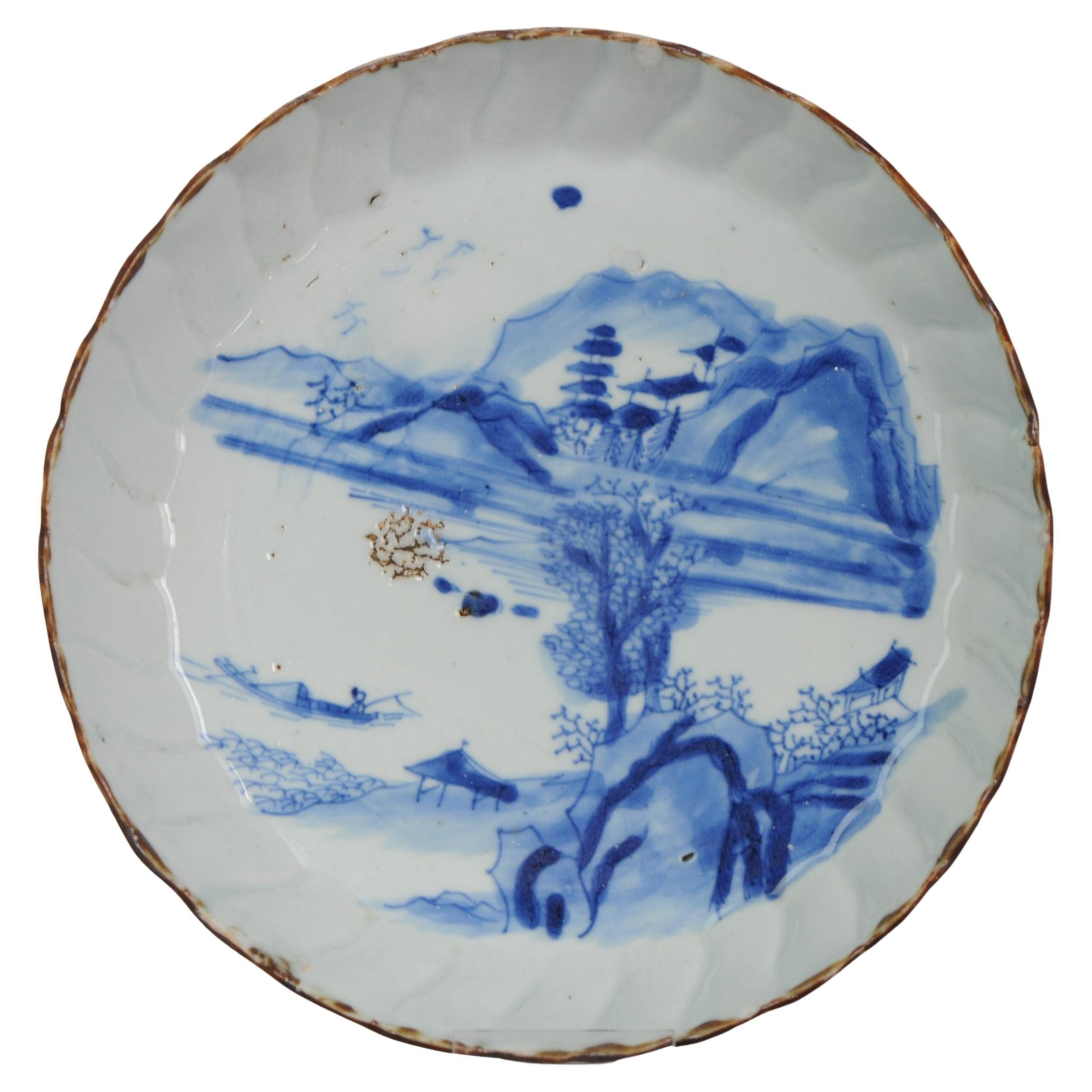 Antique Chinese Porcelain Kosometsuke Chongzhen Chenghua Plates, 17th Century For Sale