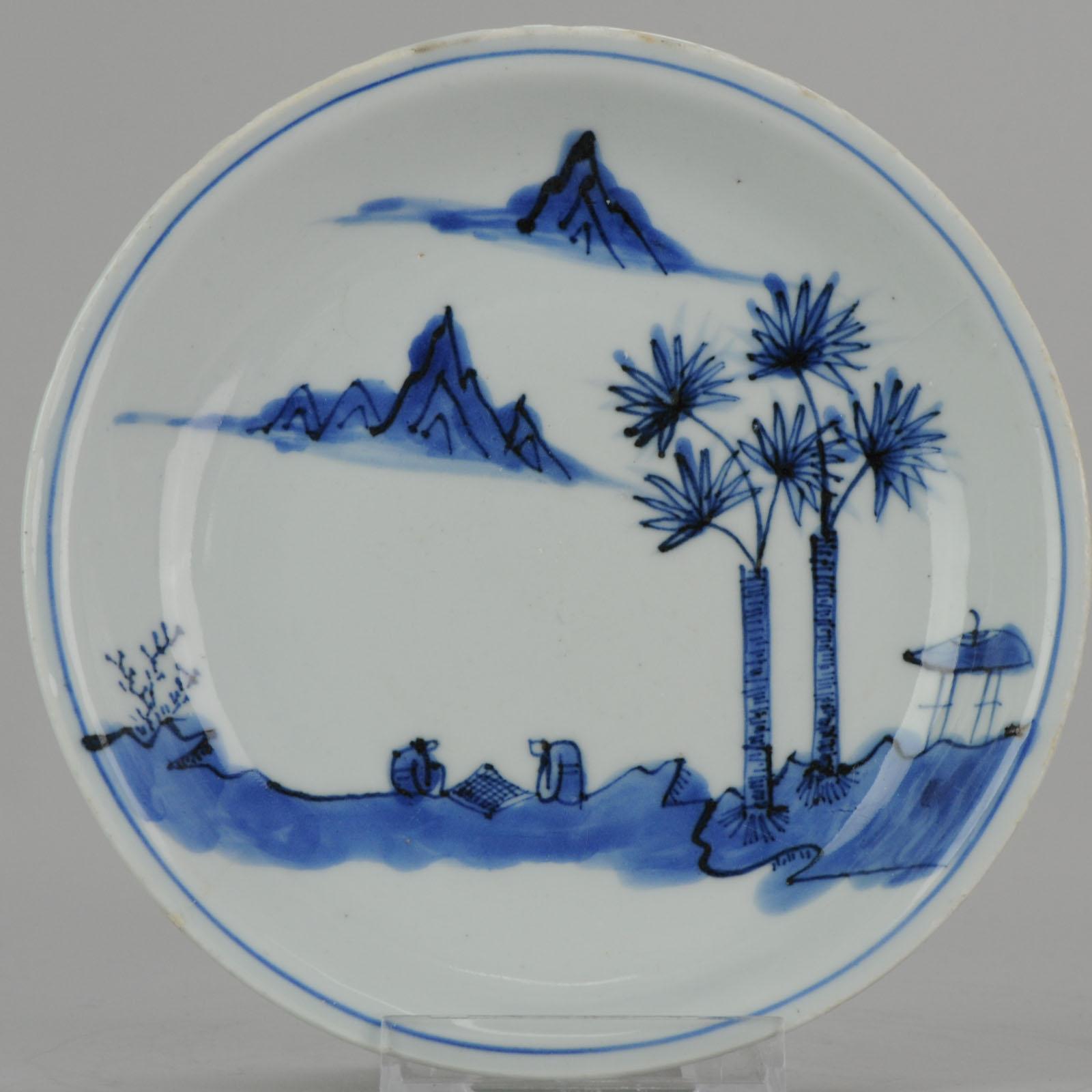 15-7-19-1-2

Typical late Ming landscape dish. A very nice example!

 
Condition
Overall condition A (Very good) rimfritting, filled chip and 2 hairlines. Size 160 mm

Period
16th century Ming (1368-1620).