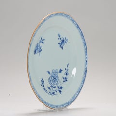 Antique  Chinese Porcelain Plate in Blue and White Yongzheng/Qianlong, 18th C.