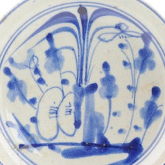 Antiker chinesischer Porzellanteller für die Küche Qing Dehua, China,  19. Jahrhundert