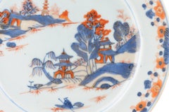 Antique Chinese Porcelain Plate Landscape Kangxi / Yonzheng