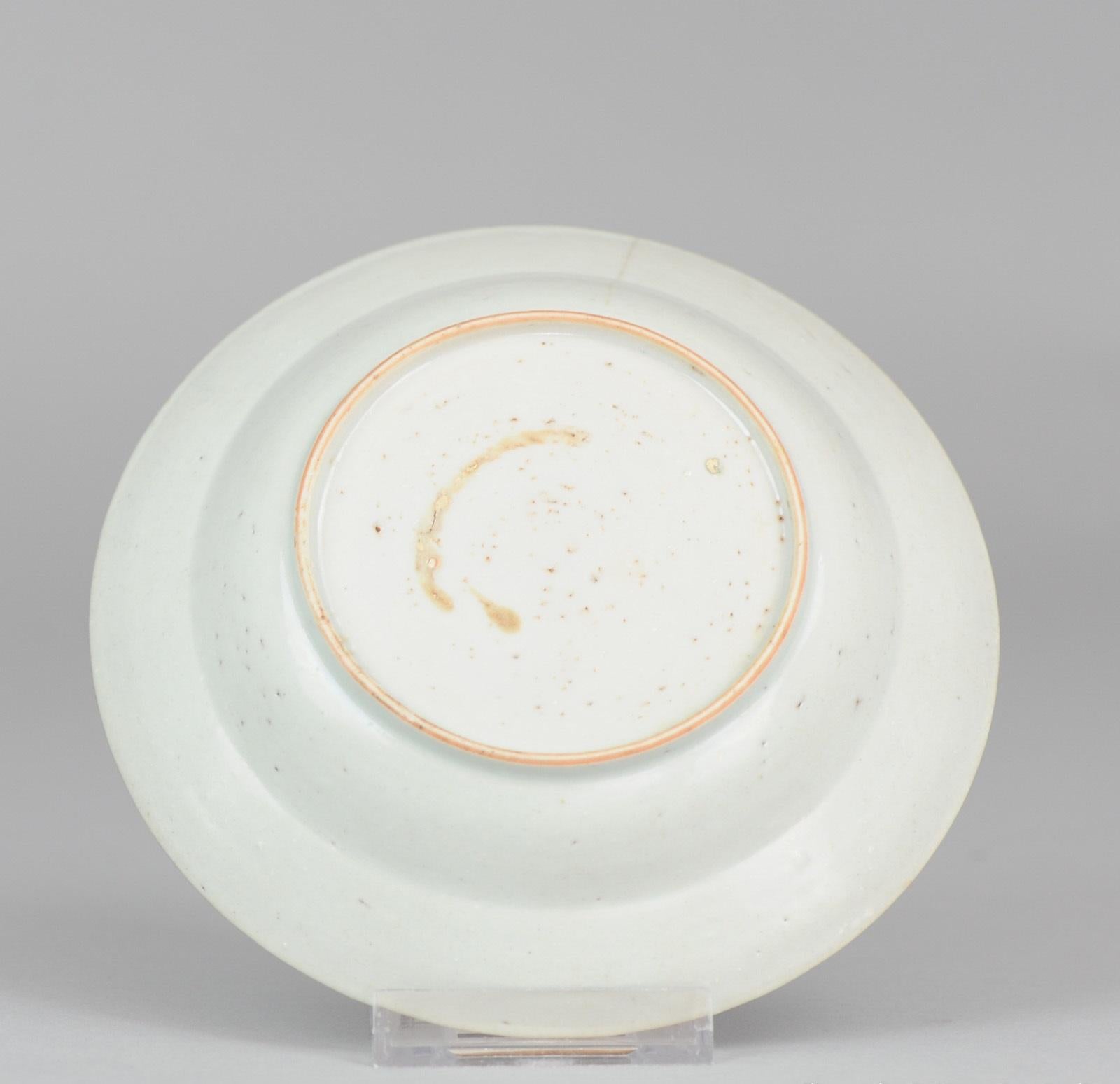 18th Century and Earlier Antique Chinese Porcelain Pre Bencharong Nyonya Lotus Plate, 18th/19th cen For Sale