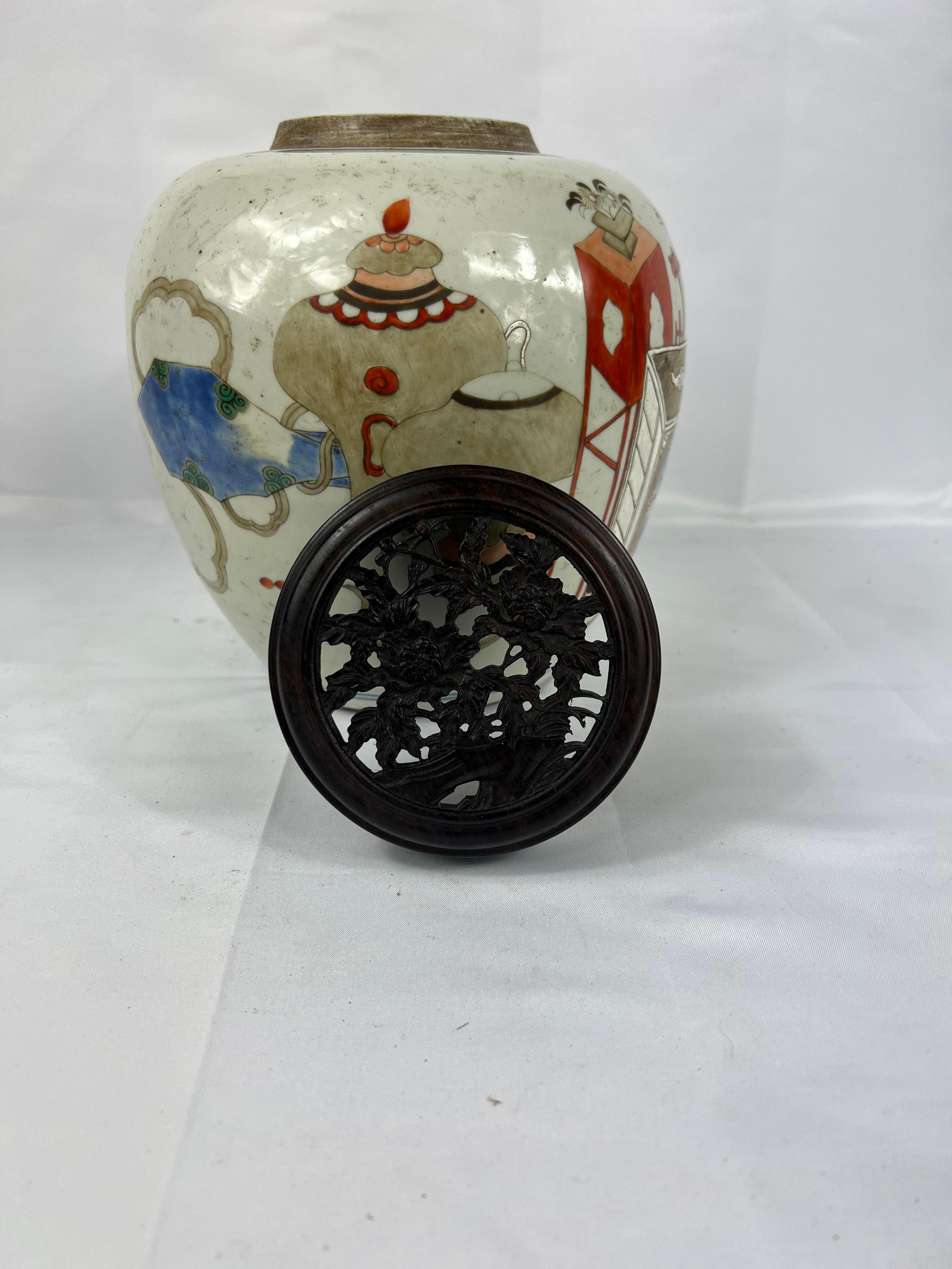 Antikes chinesisches Porzellan „Precious Object“ Emaille-Deko-Gefäß aus Porzellan im Zustand „Gut“ im Angebot in Atlanta, GA