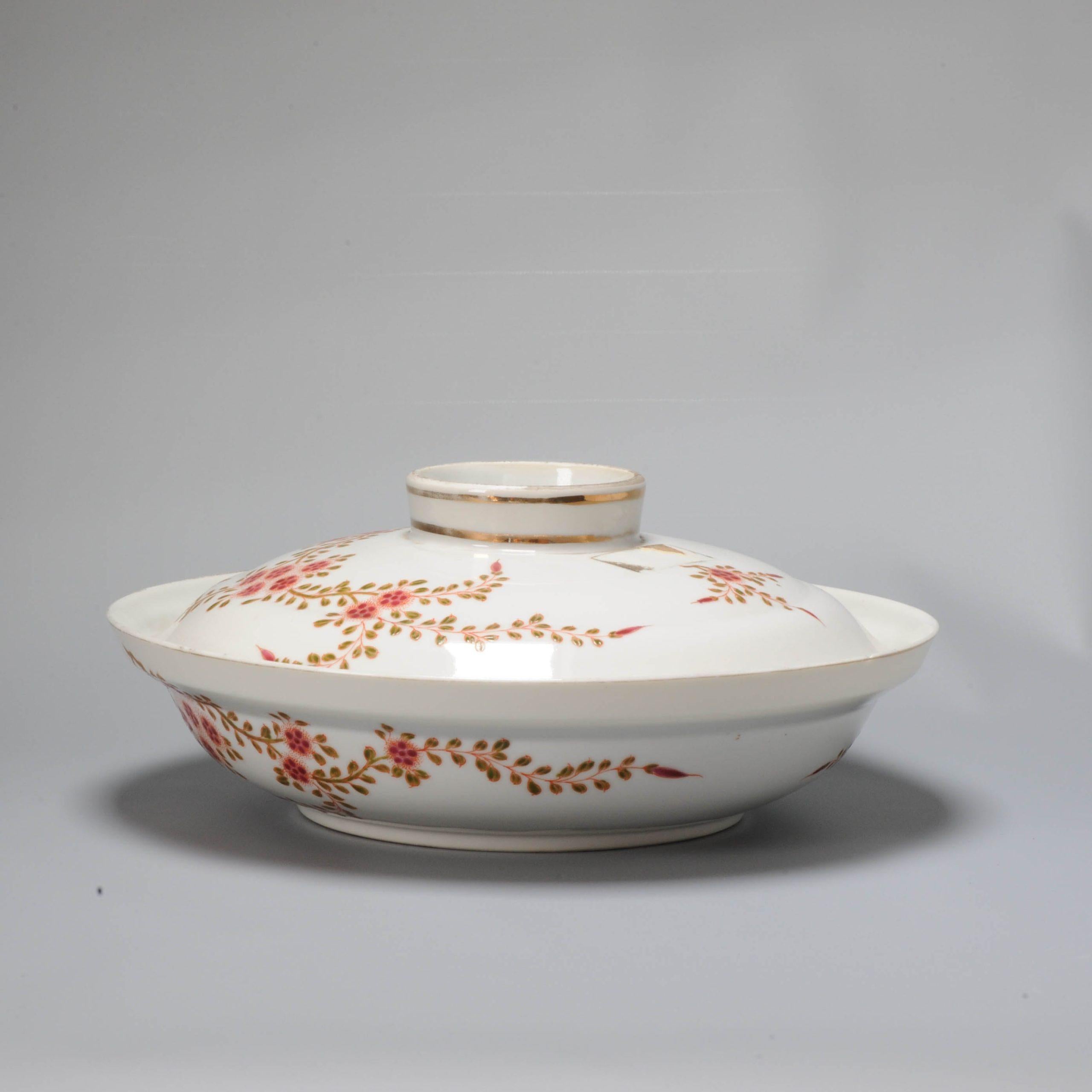 Other Antique Chinese Porcelain Republic Period Marked Tureen Flowers China For Sale