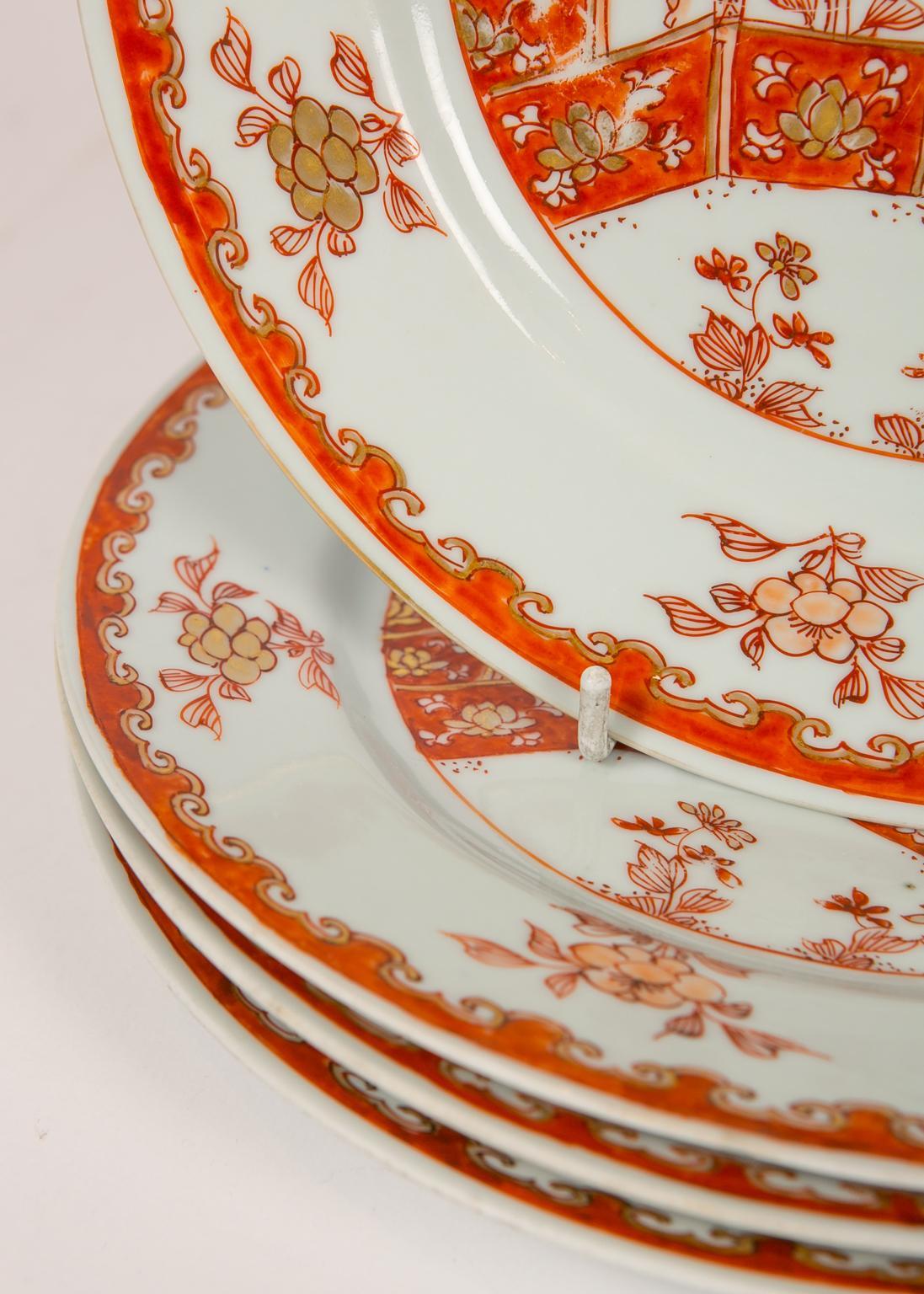 Antique Chinese Porcelain Rouge de Fer Dessert Plates Early 18th Century ca 1710 3