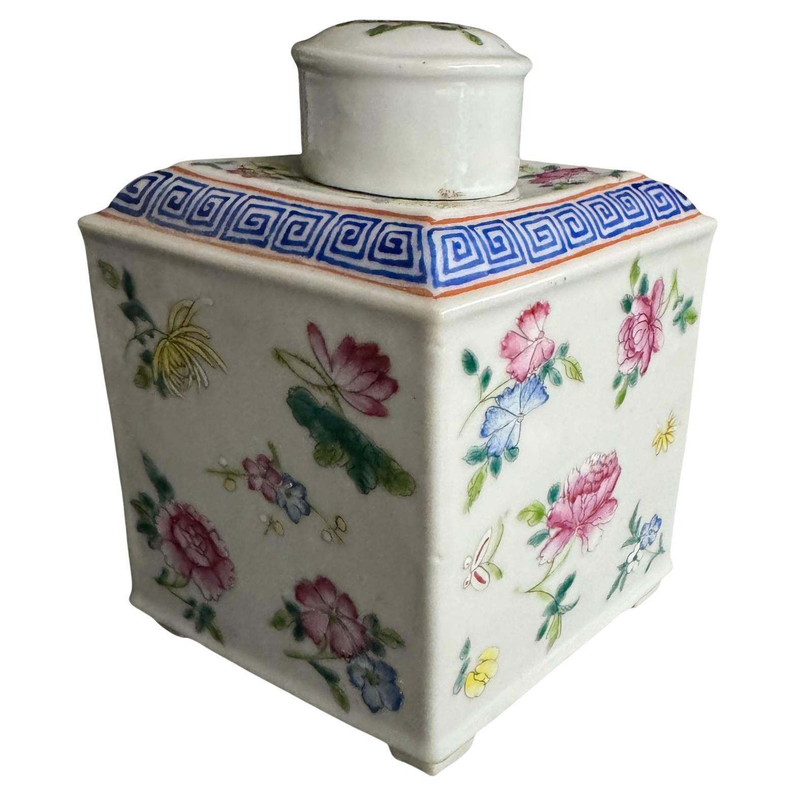 Antique Chinese Porcelain Tea Caddy