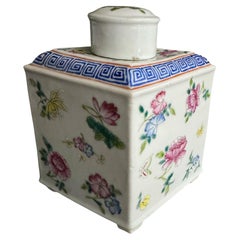 Antique Chinese Porcelain Tea Caddy