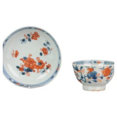 Antique Chinese Porcelain Tea Cup & Saucer Imari Qing Period, 18th Century